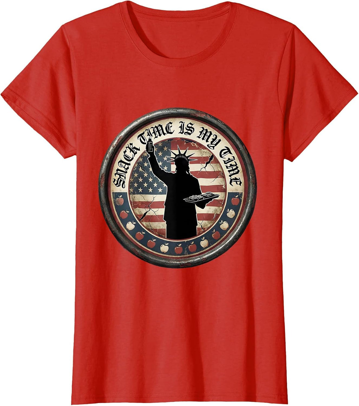 Snack Time Is My Time Kindergarten Teacher T-Shirt - Red