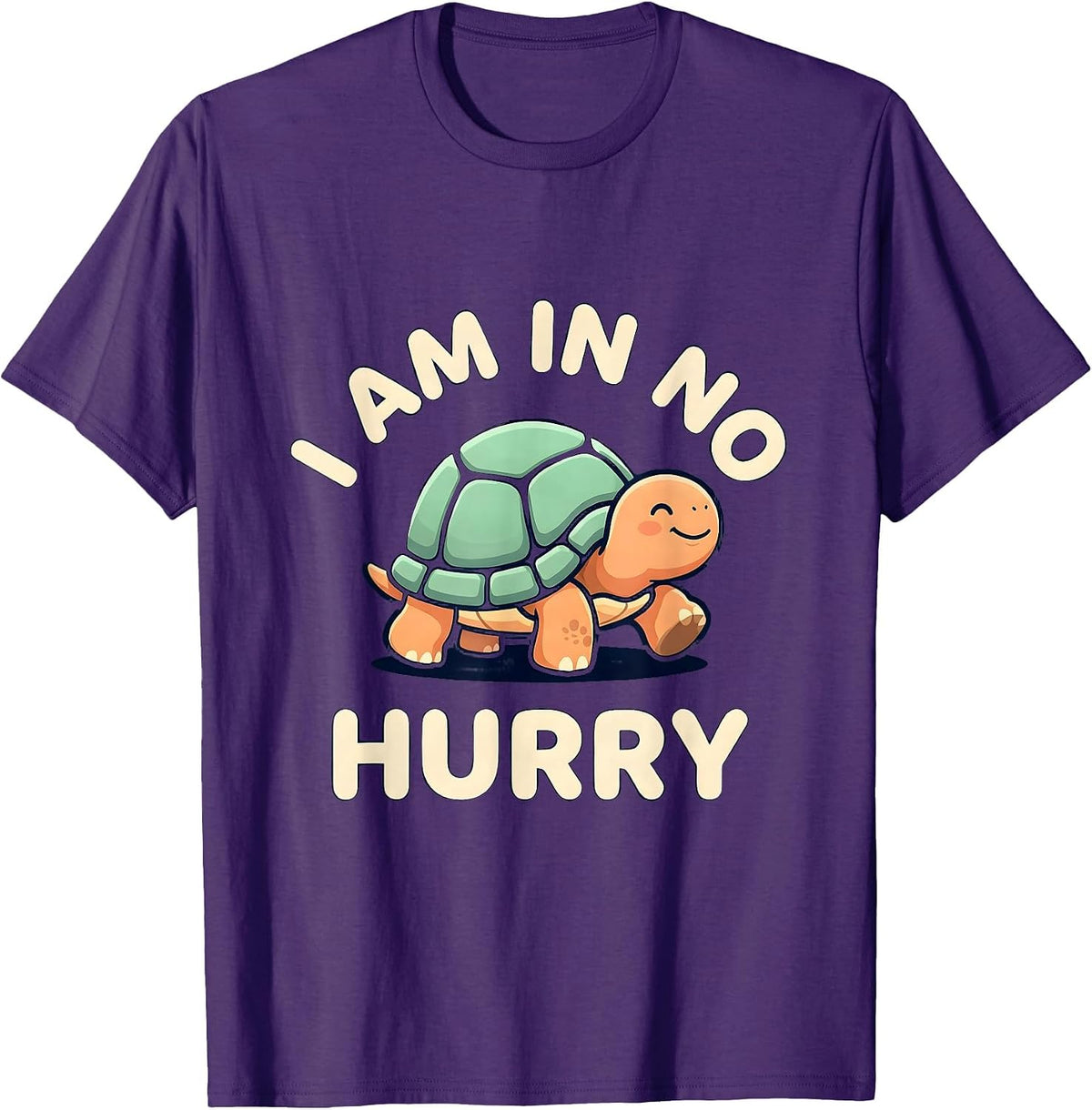 I Am In No Hurry Cute Kawaii Tortoise Lover Humor T-Shirt - Purple