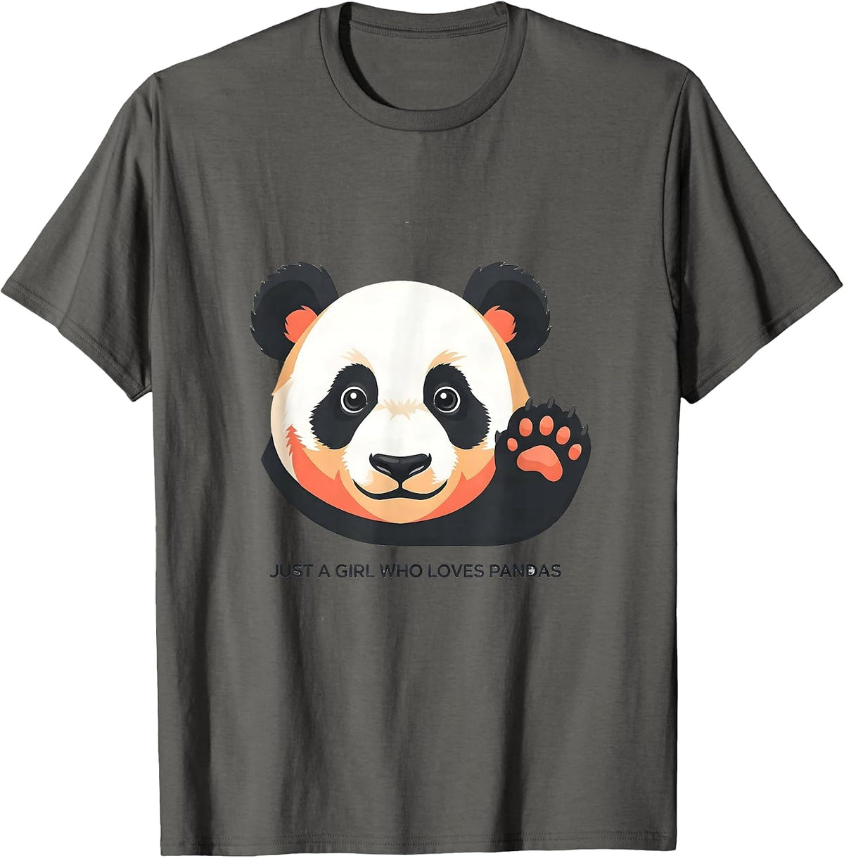 Men's Just A Girl Who Loves Pandas Cute Panda Cub Bear Lover Gift T-Shirt - Asphalt Grey