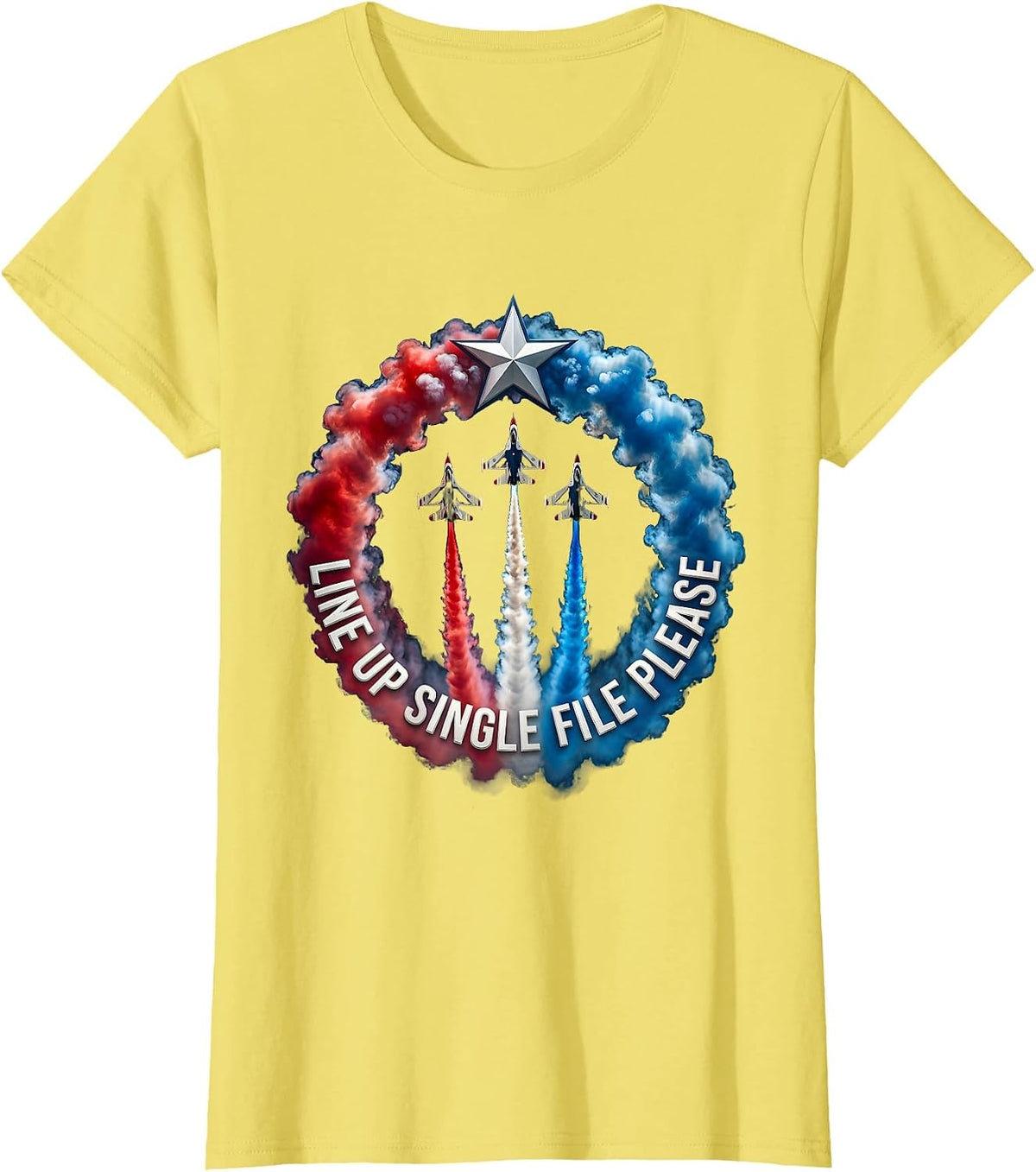 Line Up Single File Please 3rd Grade Teacher T-Shirt - Lemon Yellow