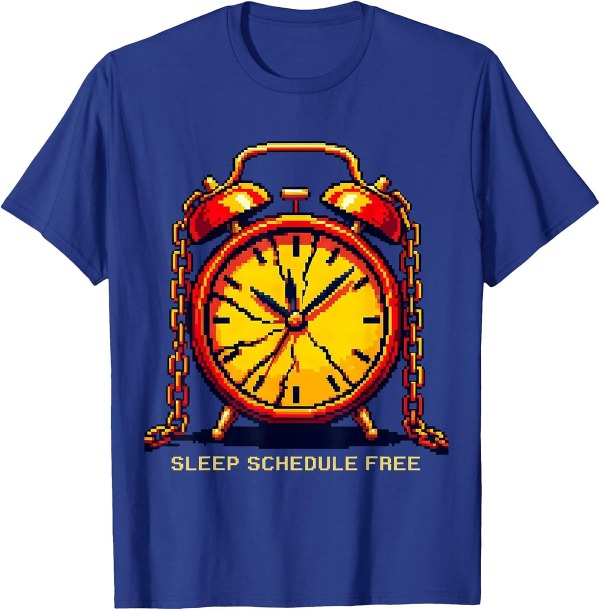 Sleep Schedule Free Labor Day Freedom Design T-Shirt - Royal Blue