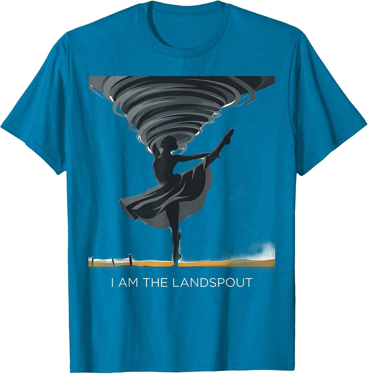 I Am The Landspout Editorial Conceptual Storm Chaser T-Shirt - Sapphire Blue