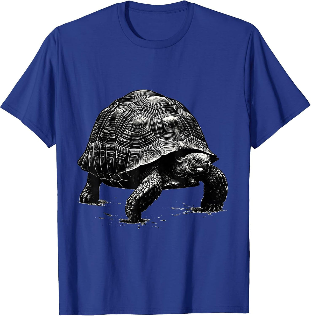 Men's Compact Tortoise Scratchboard Funny Turtle Lover Gift T-Shirt - Royal Blue