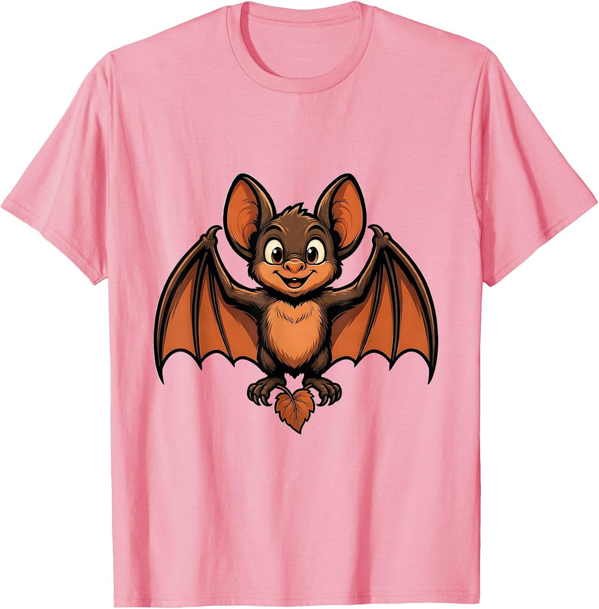 Men's Friendly Bat Mascot Wildlife Lover Halloween T-Shirt - Pink