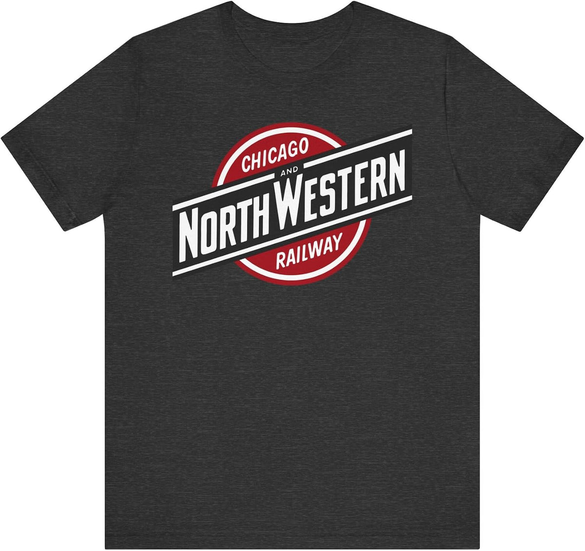 Chicago and North Western Railway Logo Tee - Dark Grey Heather