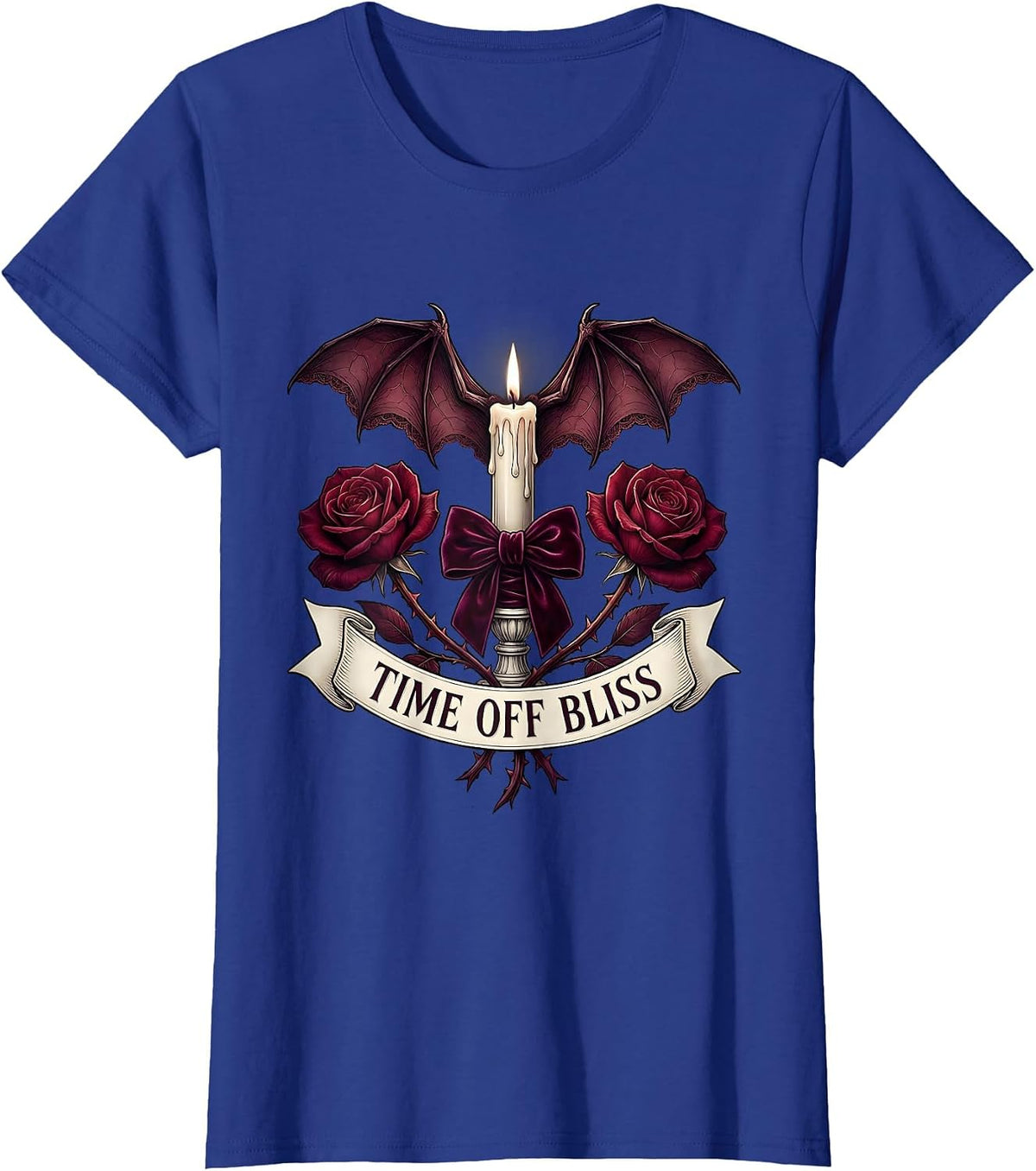 Women's Time Off Bliss Labor Day Relaxation Design T-Shirt - Royal Blue