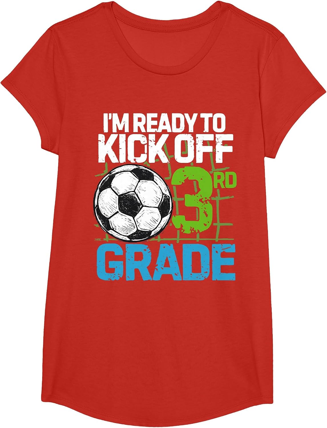 I'm Ready to Kick-Off Third Grade First Day of School T-Shirt - Girls Red