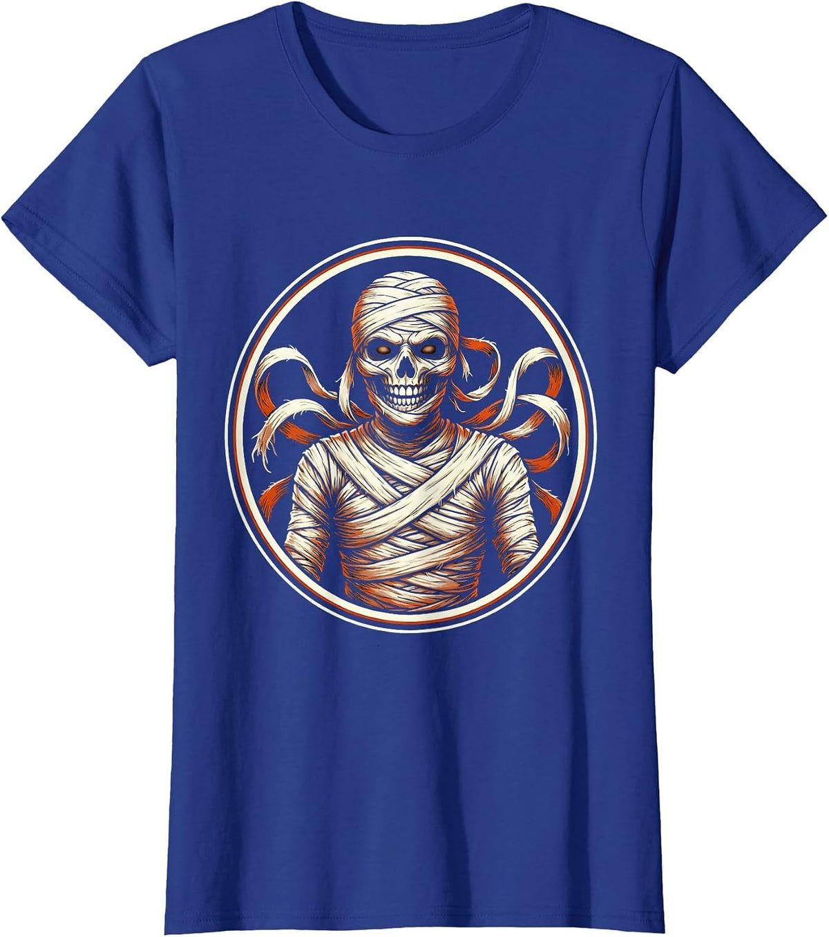 Women's Halloween Mummy Dental Floss Funny Dentist Gift T-Shirt - Royal Blue