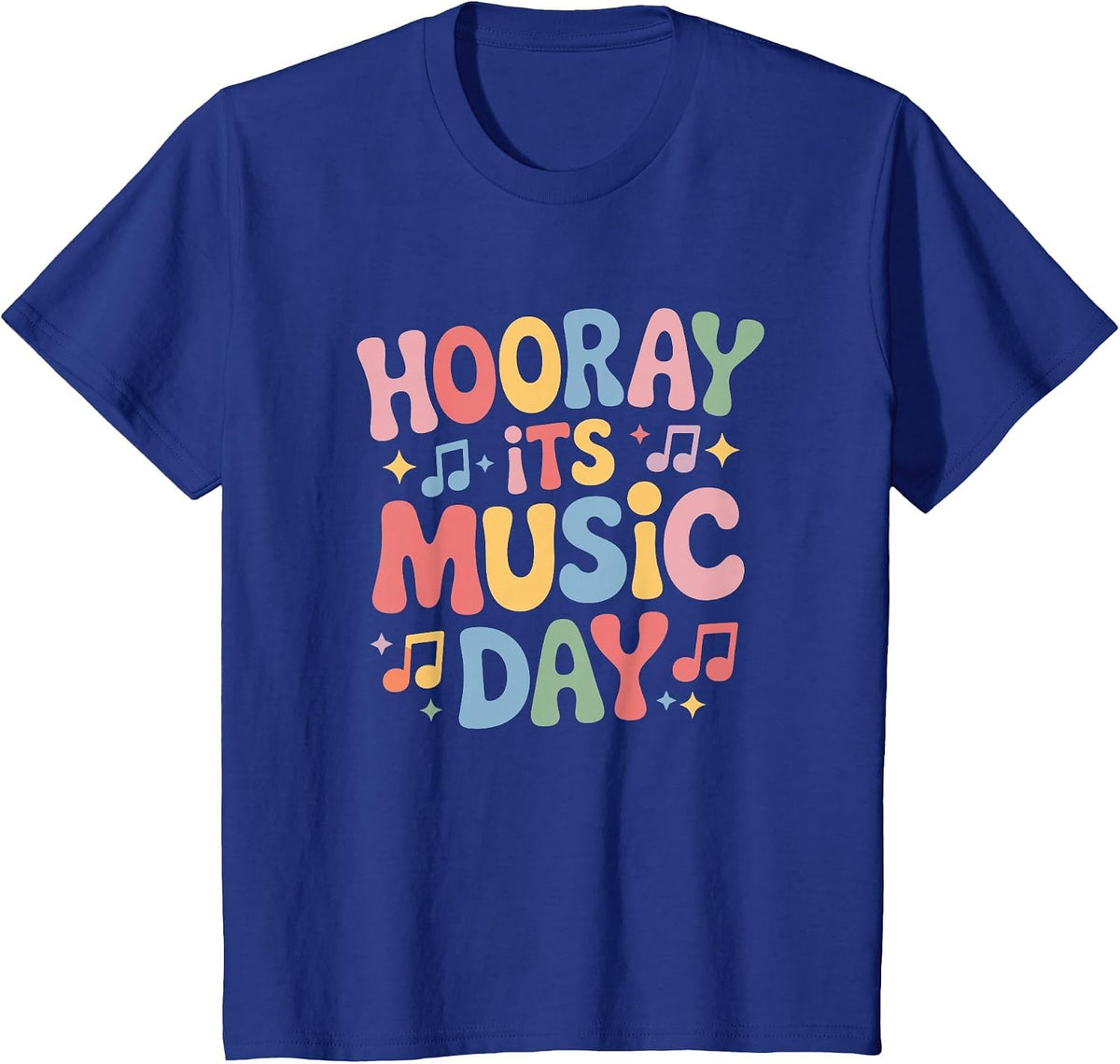 Hooray Its Music Day, Singing Instrument Music Teacher T-Shirt - Royal Blue