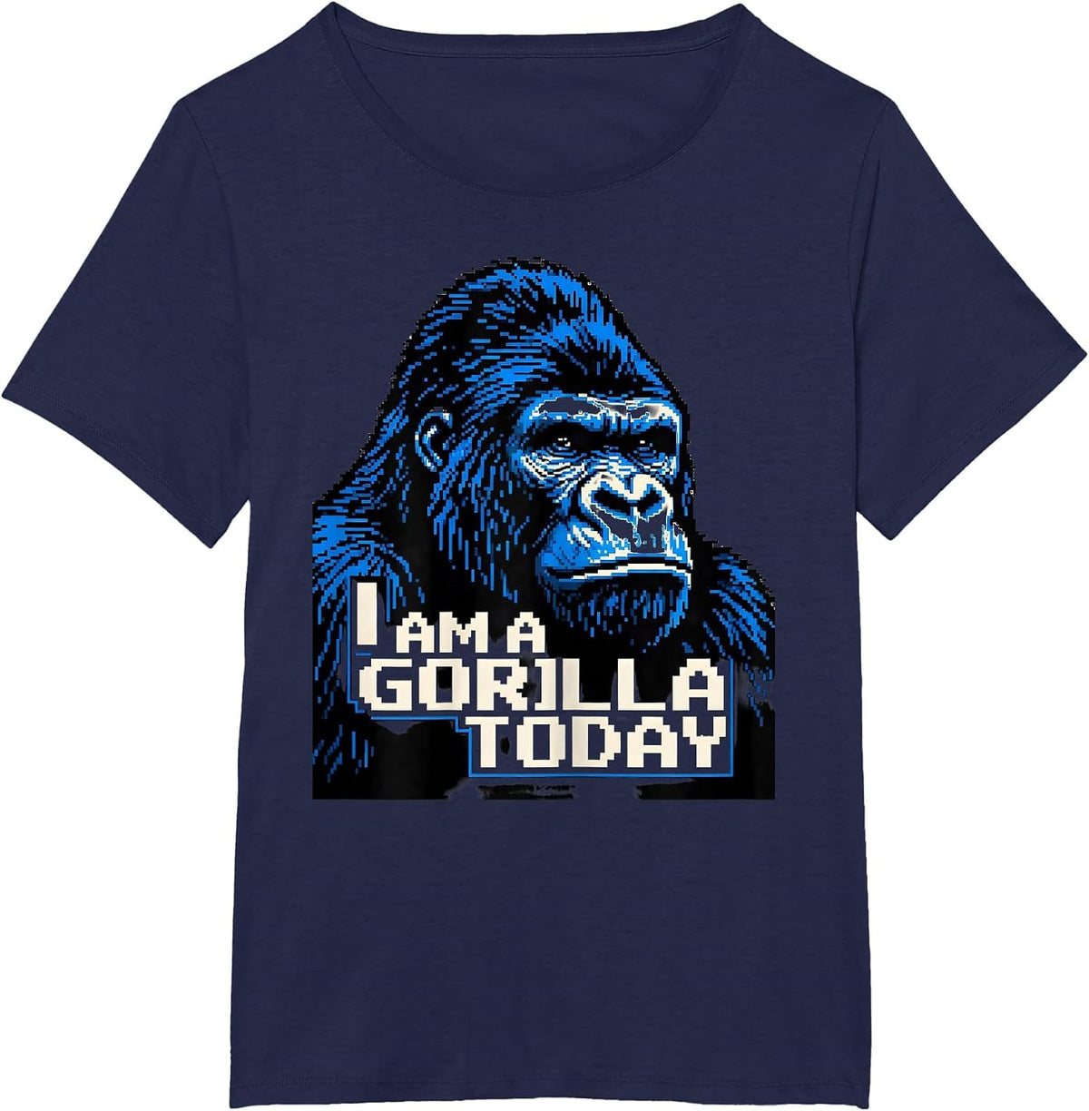 Women's I Am A Gorilla Today Funny Gorilla Meme Halloween Costume T-Shirt - Navy Blue