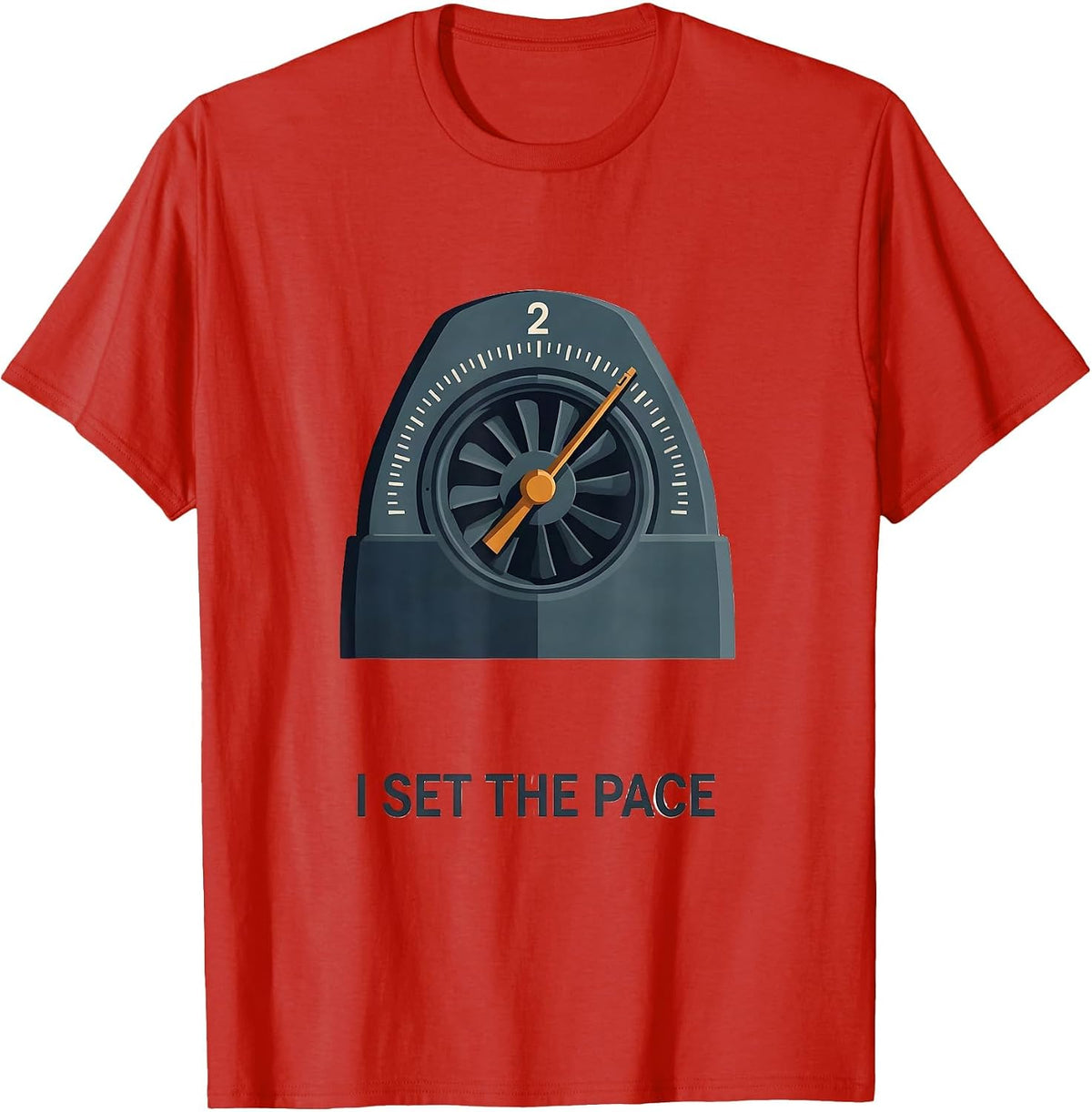 Men's I Set The Pace Editorial Conceptual Respiratory Therapist RT T-Shirt - Red