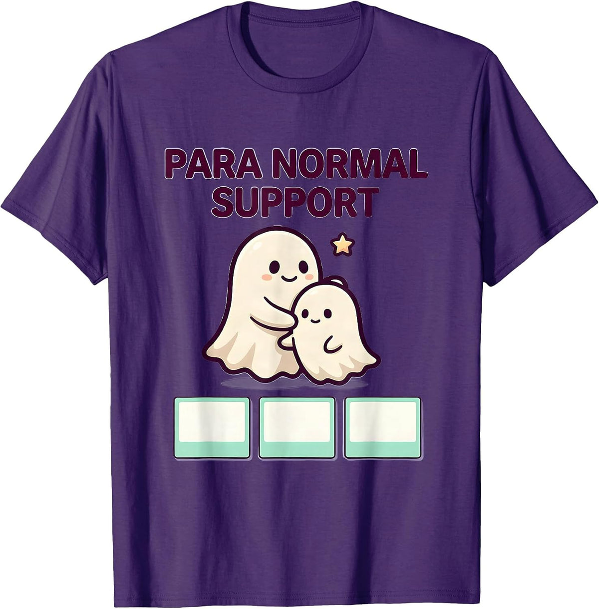 Para Normal Support Cute Kawaii Ghost Paraprofessional T-Shirt - Purple