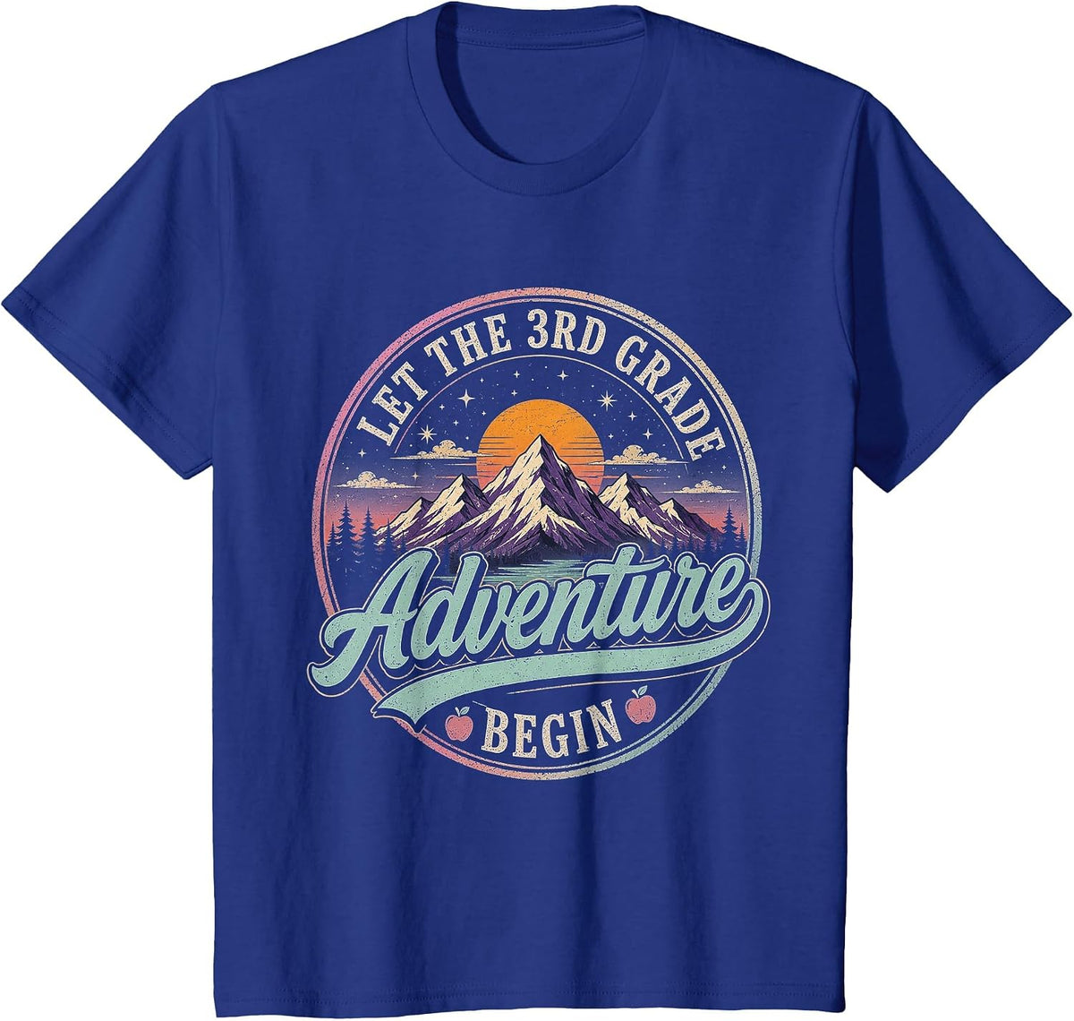 Let The 3rd Grade Adventure Begin Funny 3rd Grade Teacher T-Shirt - Royal Blue