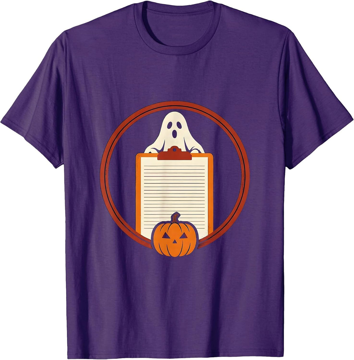 Men's Para Normal Ghost Badge Paraprofessional Halloween T-Shirt - Purple