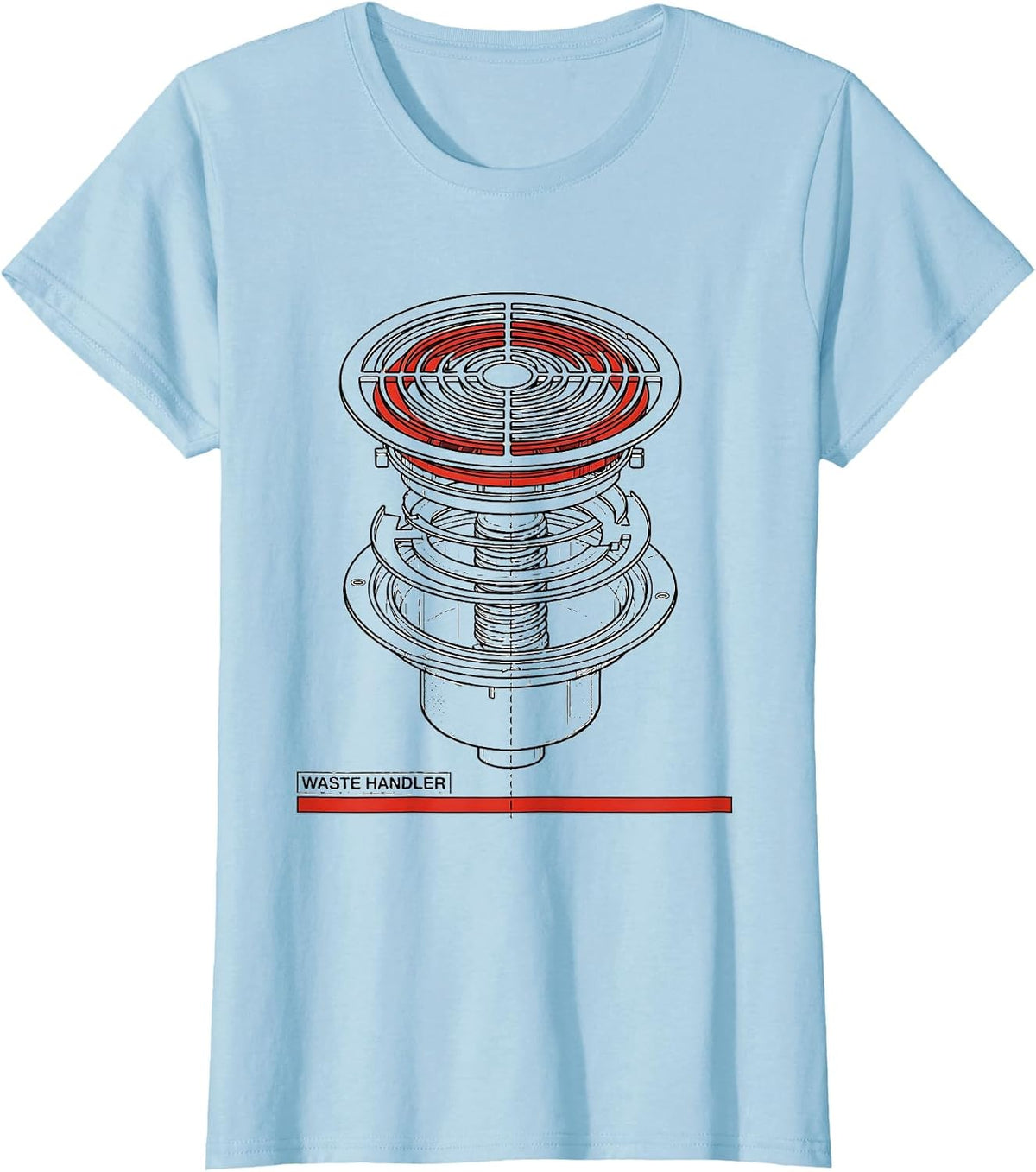 Waste Handler Funny Plumber Pipefitter Occupational Humor T-Shirt - Baby Blue