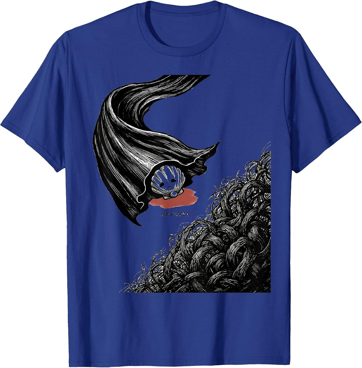 Soft Kappa Horror Kawaii Goth Anime Aesthetic T-Shirt - Royal Blue
