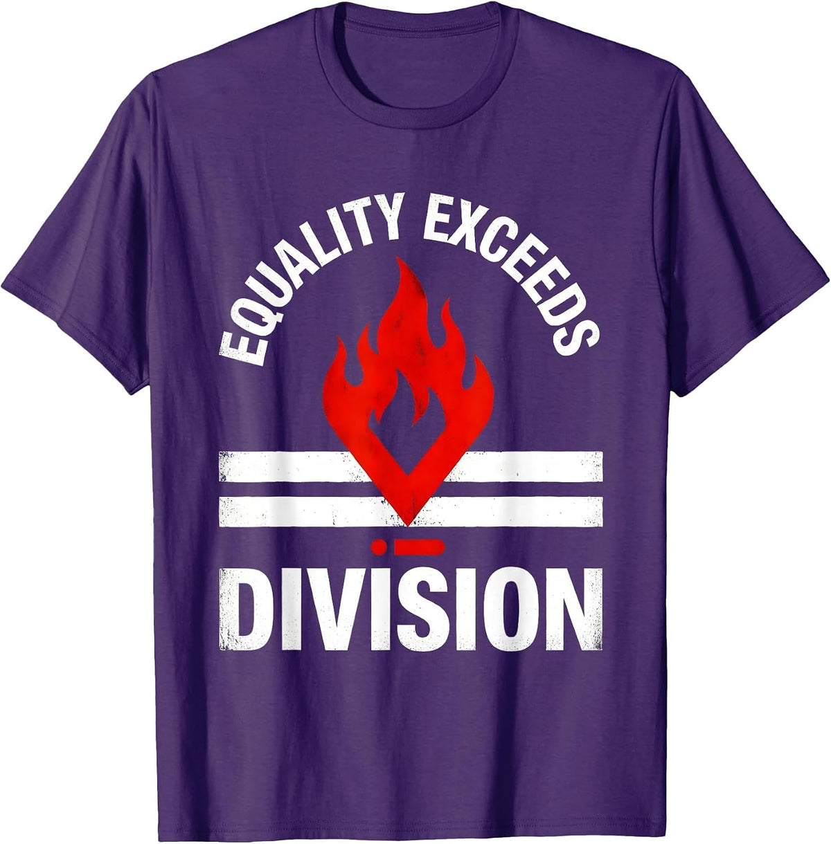 Equality Exceeds Division Sincere Social Justice Math Symbol T-Shirt - Purple