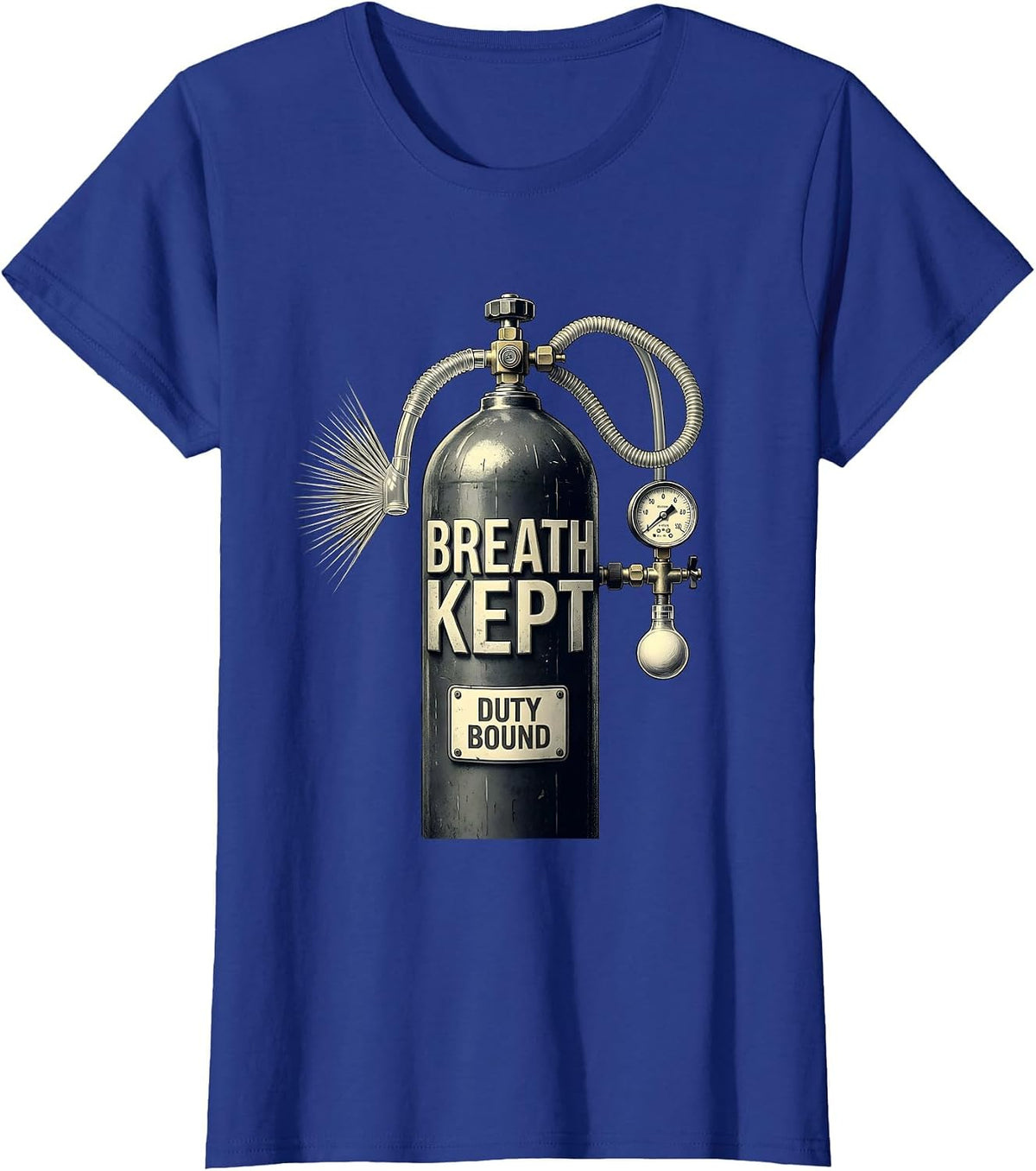 Women's Breath Kept Duty Bound Respiratory Therapist RT Care Week T-Shirt - Royal Blue