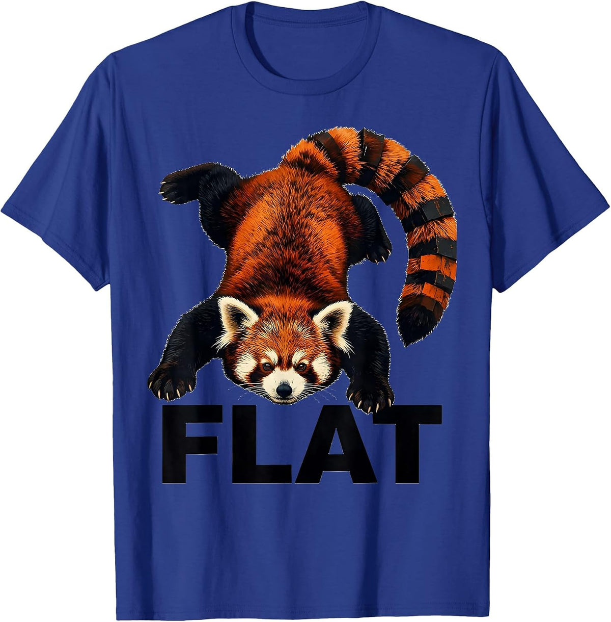 Flat Brutalist Red Panda Animal Lover Gift T-Shirt - Royal Blue