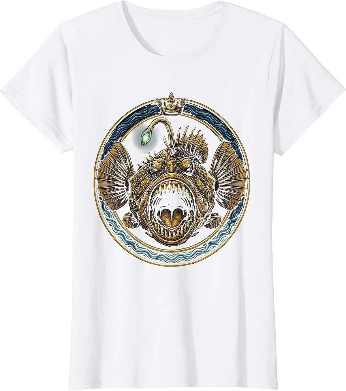 Women's Anglerfish Glowing in Gulf of Mexico Depths T-Shirt - White