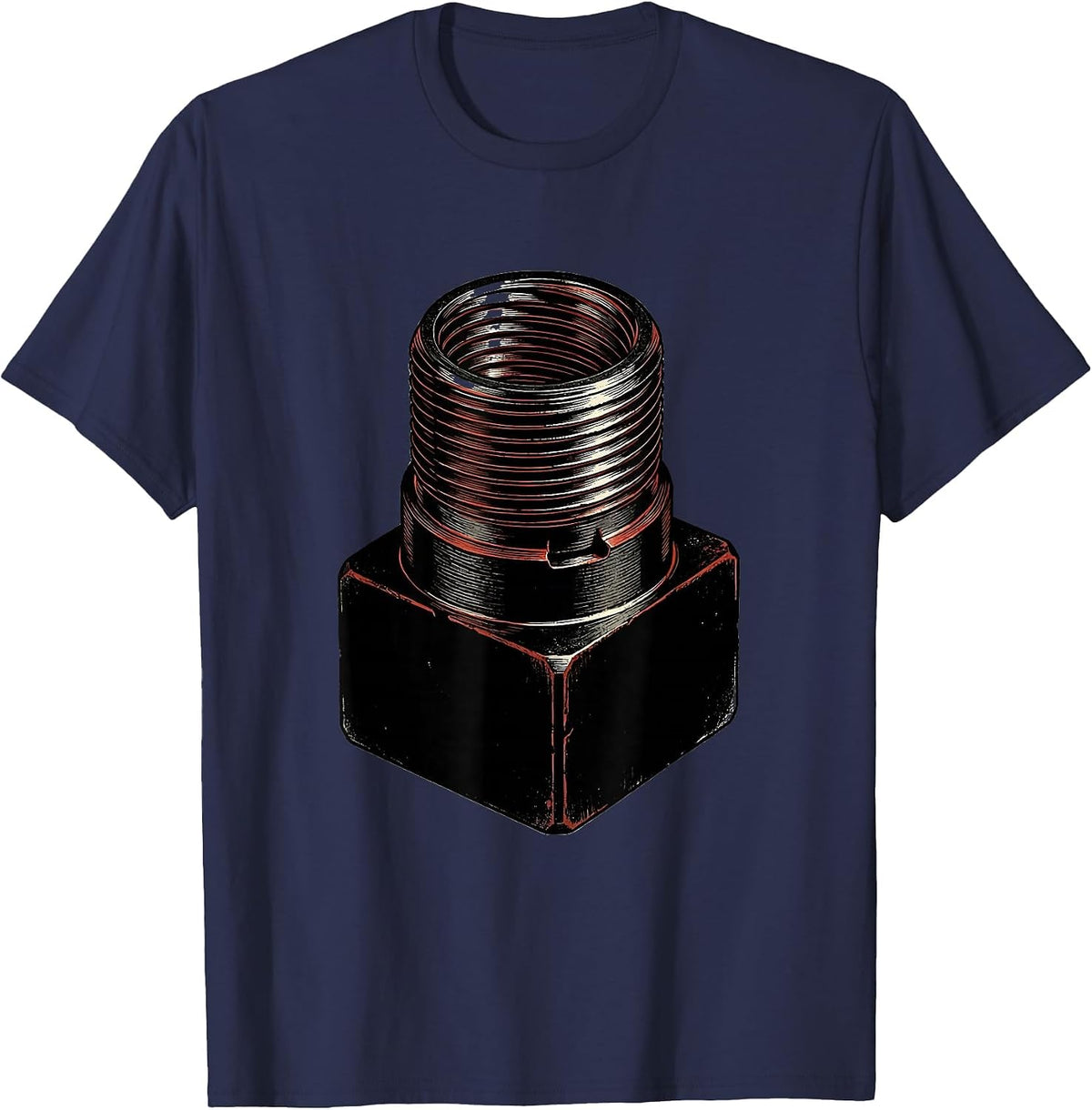 Pipe Nipple Lock Funny Plumber Gift for Pipefitters T-Shirt - Navy Blue