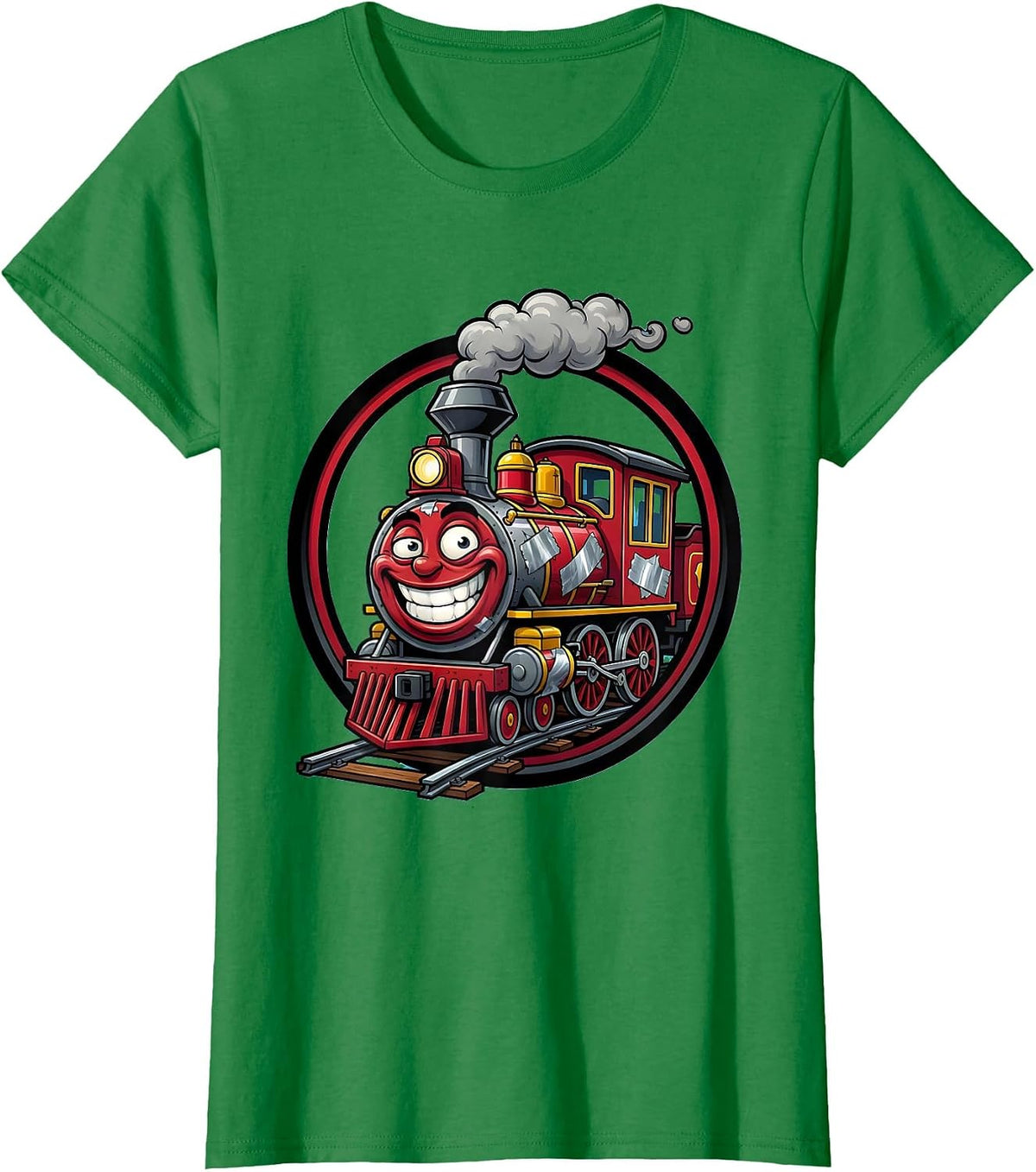 Women's Not Always a Train Wreck Duct Tape Engine T-Shirt - Kelly Green