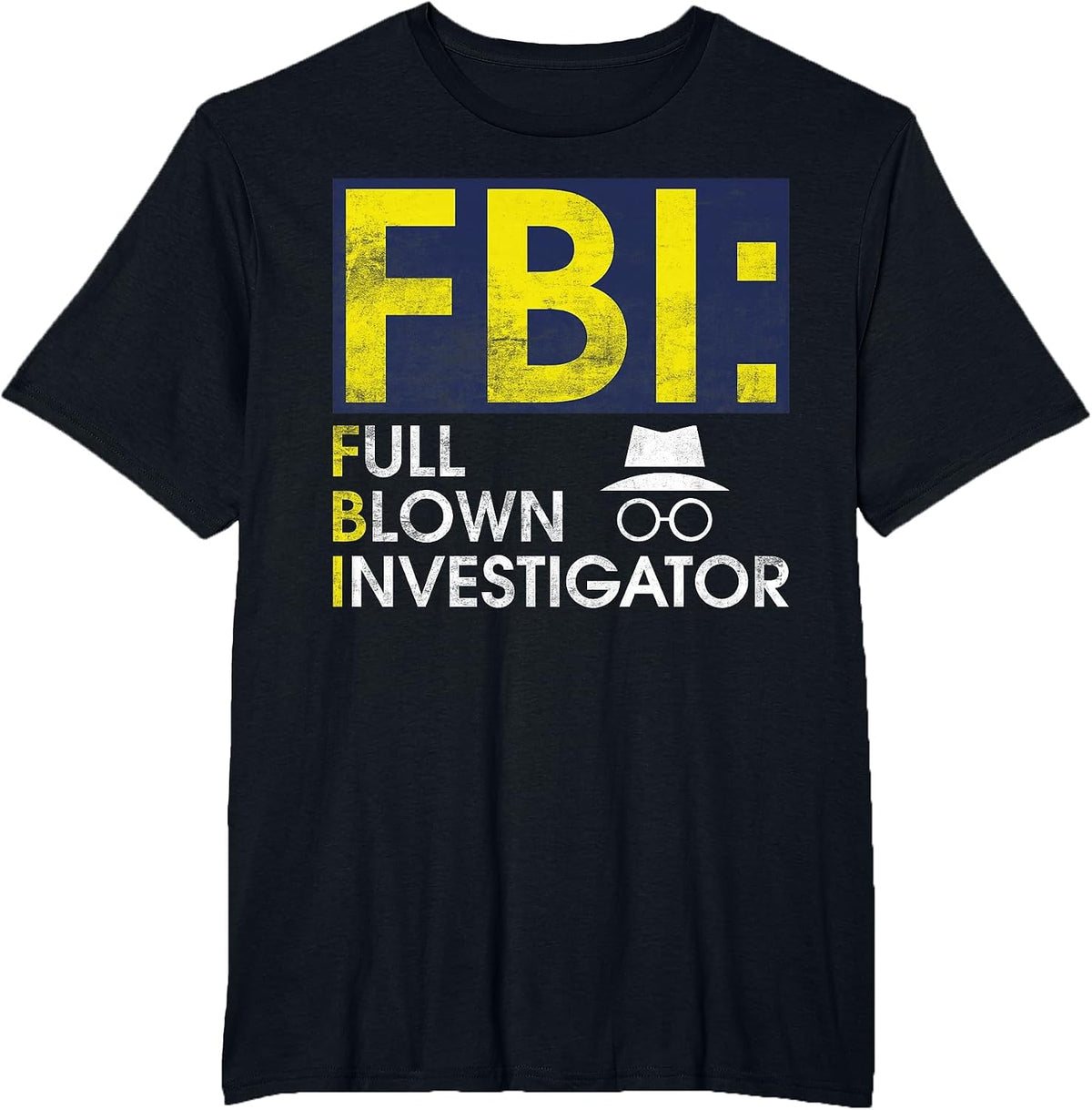 Full FBI Investigator True Crime T-Shirt - Black