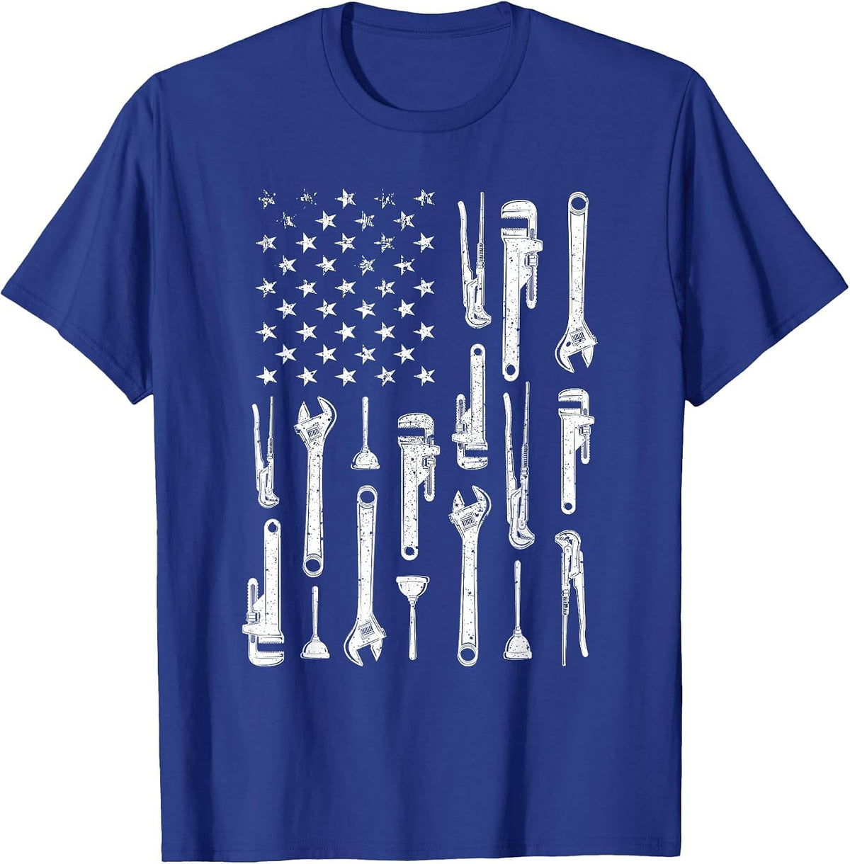 Plumbing Graphic Design Plumber Dad T-Shirt - Royal Blue