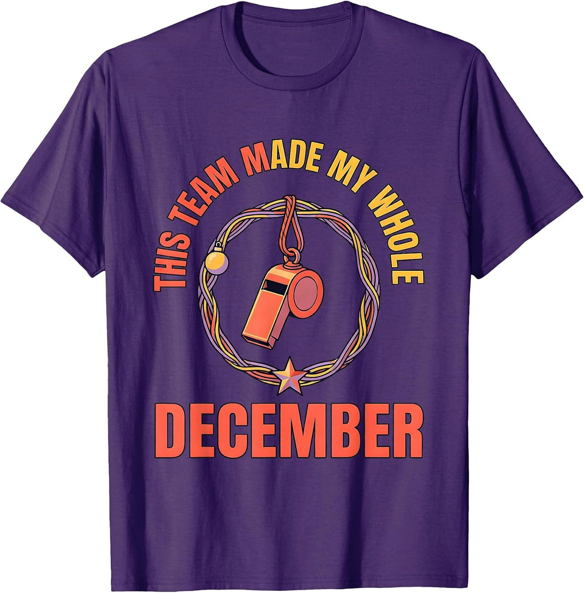 Men's This Team Made My Whole December Funny Teacher Christmas T-Shirt - Purple