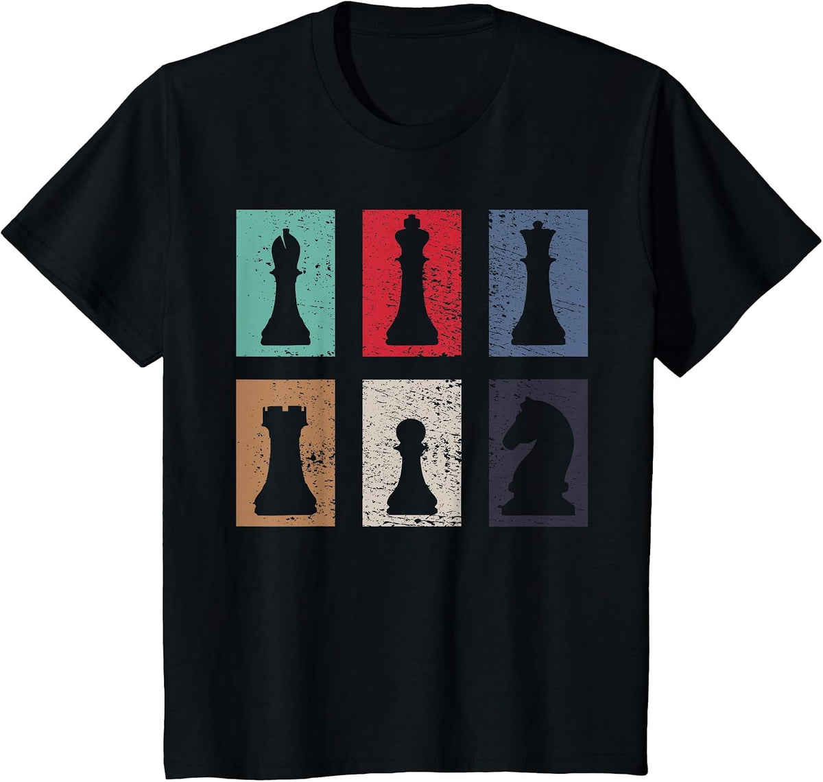 Chess Chessmen T-Shirt - Black