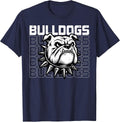 Bulldog Men Women Kids Girls Boys Youth Teen T-Shirt - Navy Blue