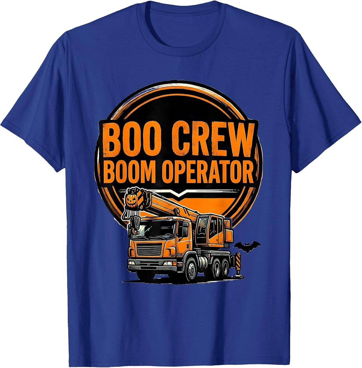 Men's Boo Crew Boom Operator Spooky Monster Truck Halloween Boys T-Shirt - Royal Blue