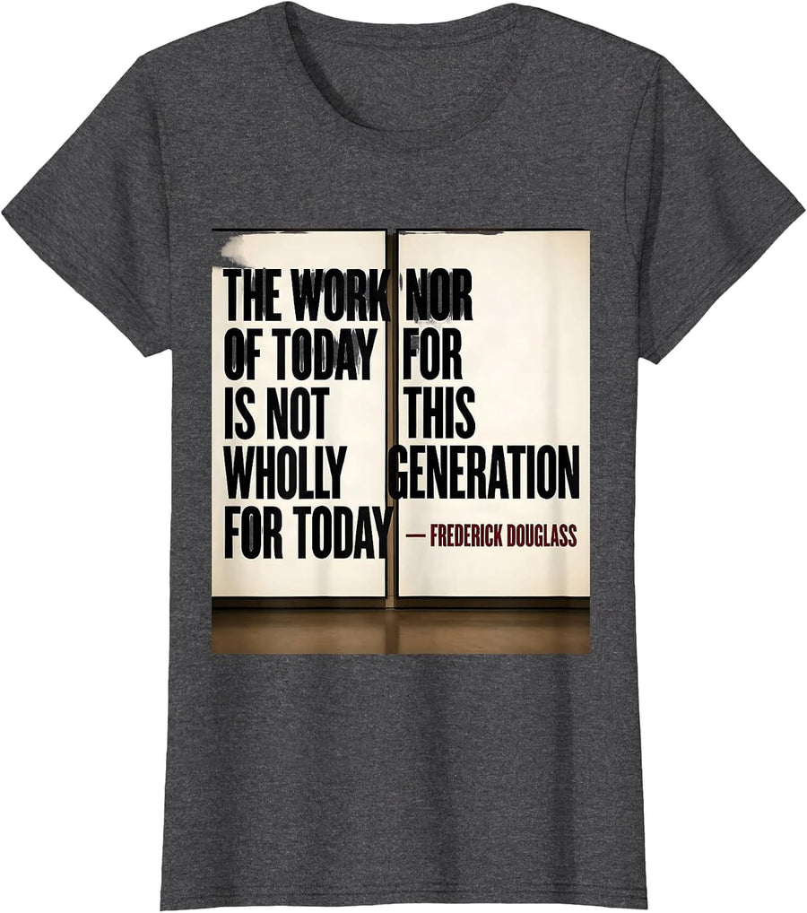 Women's Frederick Douglass Quote Black History Month Abolitionist T-Shirt - Dark Heather Grey