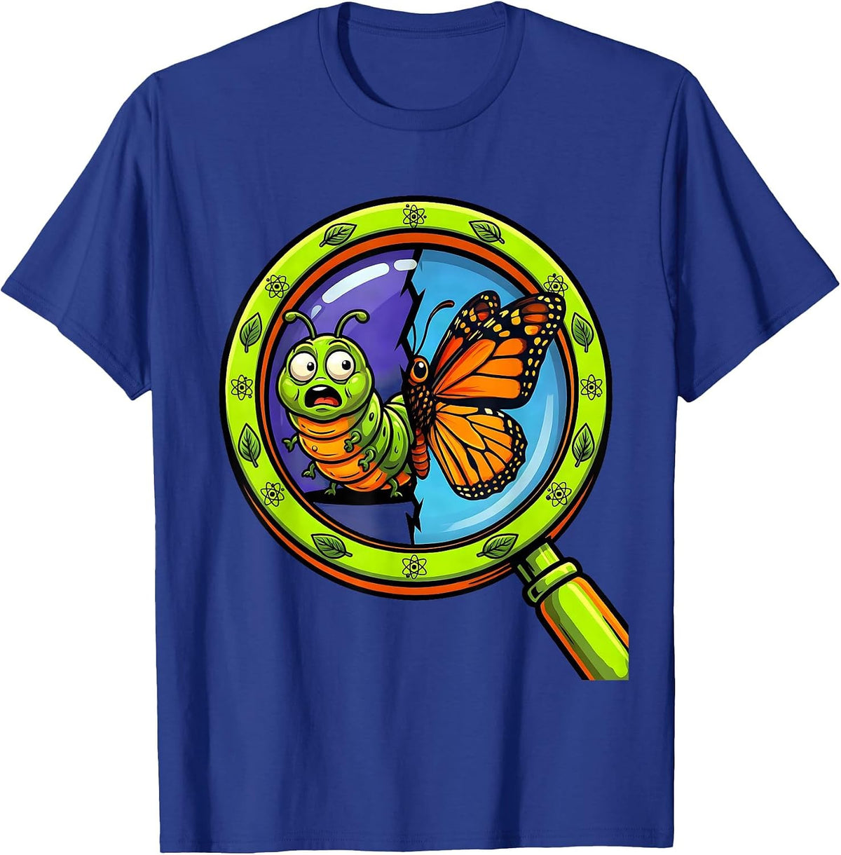 Men's Science Teacher Caterpillar Butterfly Metamorphosis T-Shirt - Royal Blue