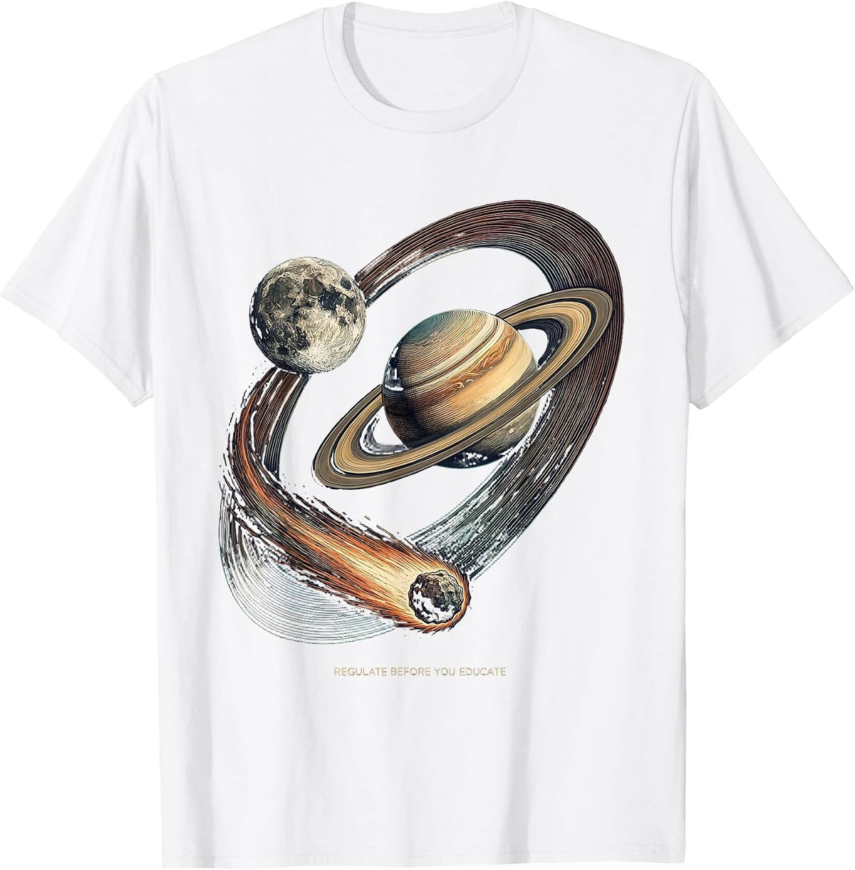 Men's Regulate Before You Educate Neurodiverse Universe Special T-Shirt - White