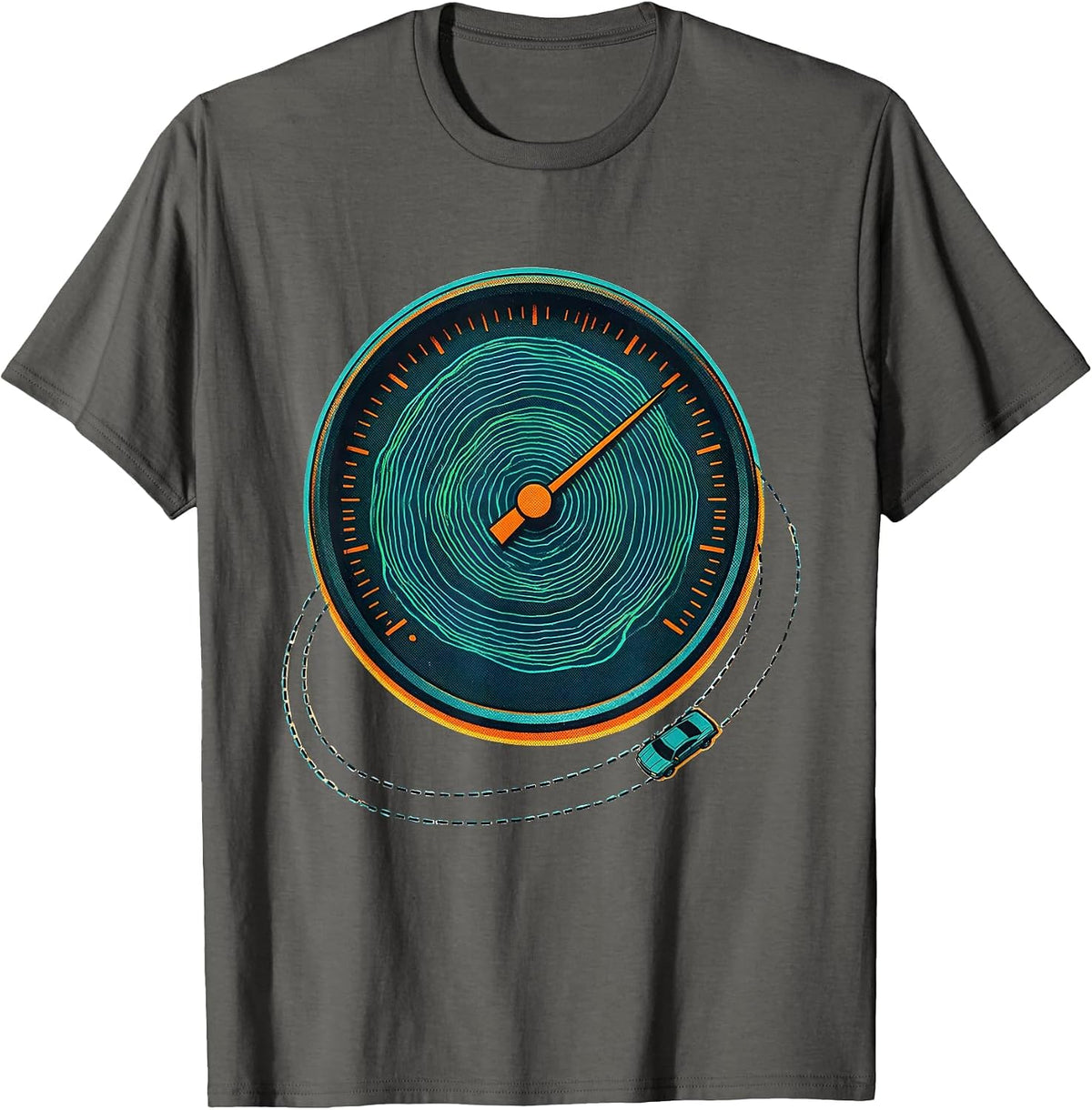 Oversized Dewpoint Gauge Storm Chaser Meteorology Enthusiast T-Shirt - Asphalt Grey