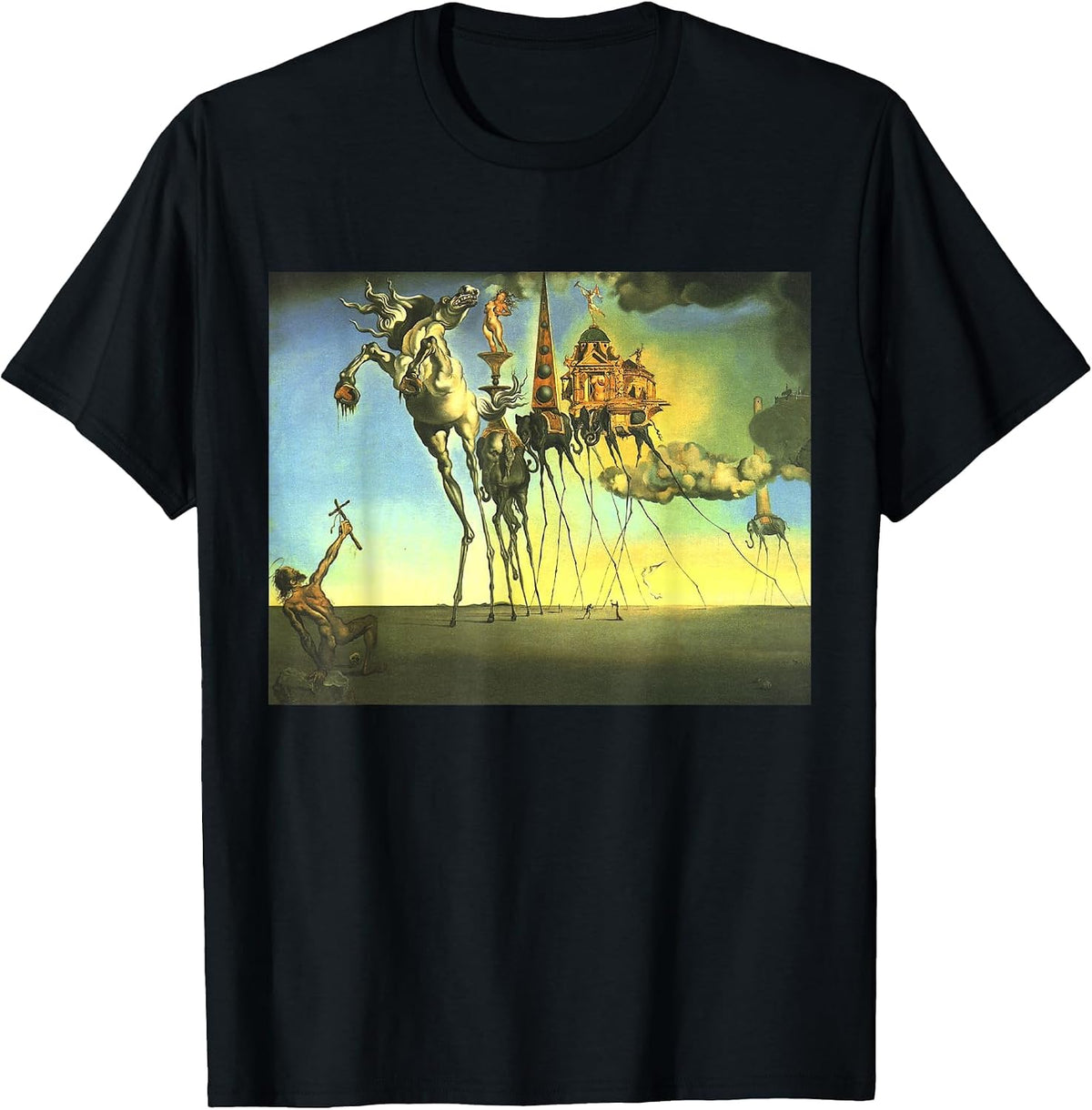 Famous Painting Illustration. T-Shirt - Black