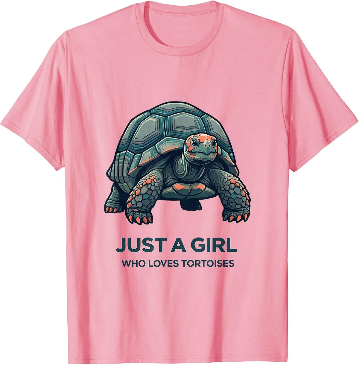 Men's Just A Girl Who Loves Tortoises Funny Reptile Lover Gift T-Shirt - Pink