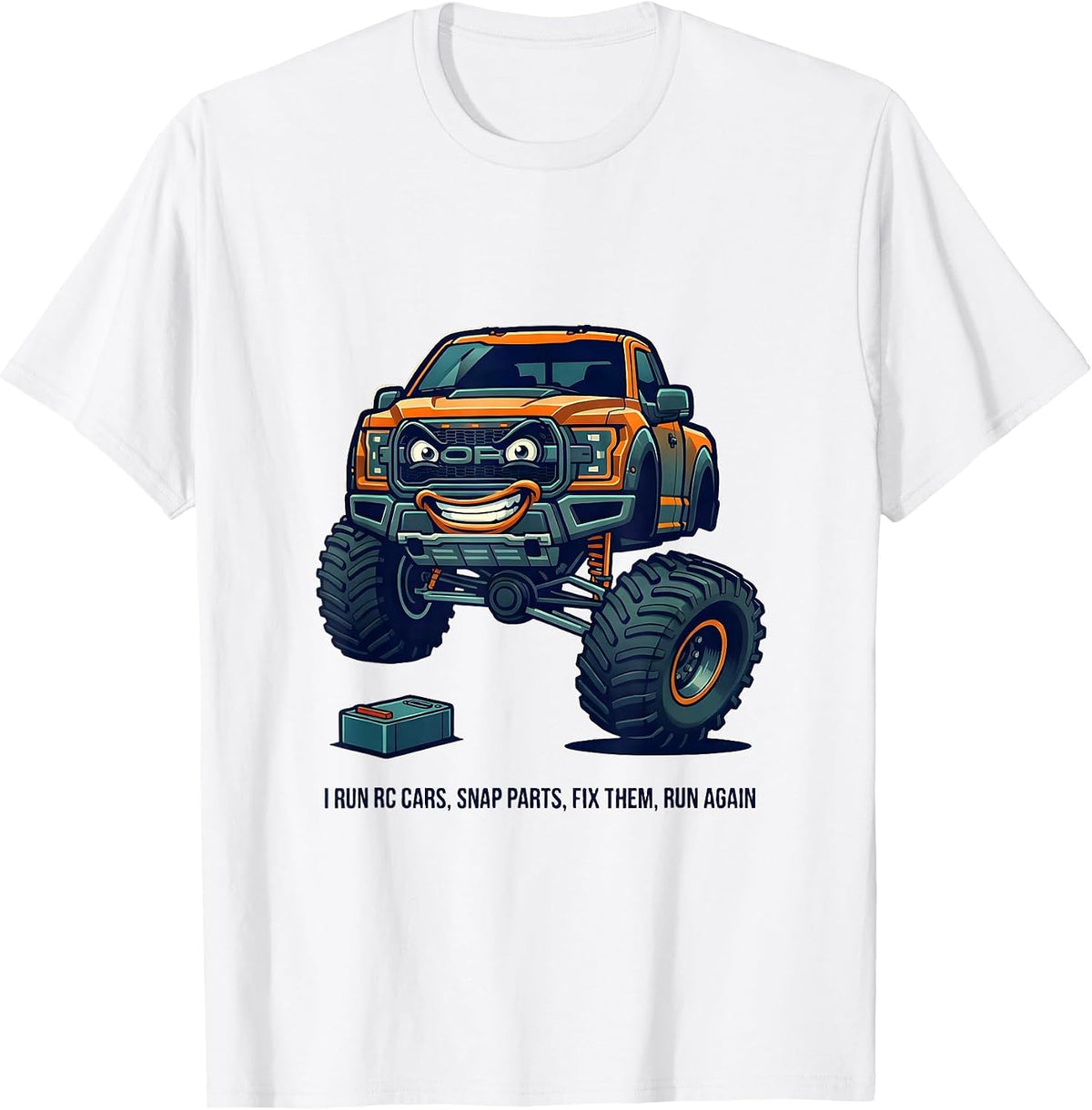 Men's I Run RC Cars Snap Parts Fix Them Run Again RC Racer T-Shirt - White