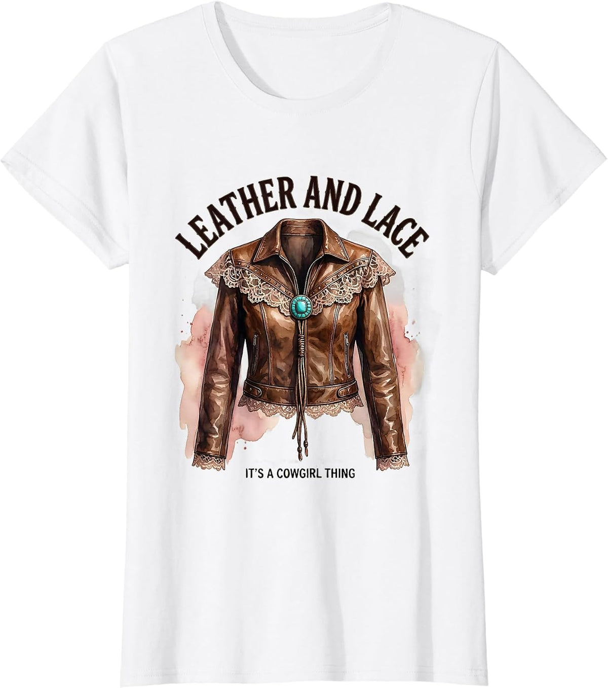 Leather and Lace It's a Cowgirl Thing Western Cowgirl Pride T-Shirt - White