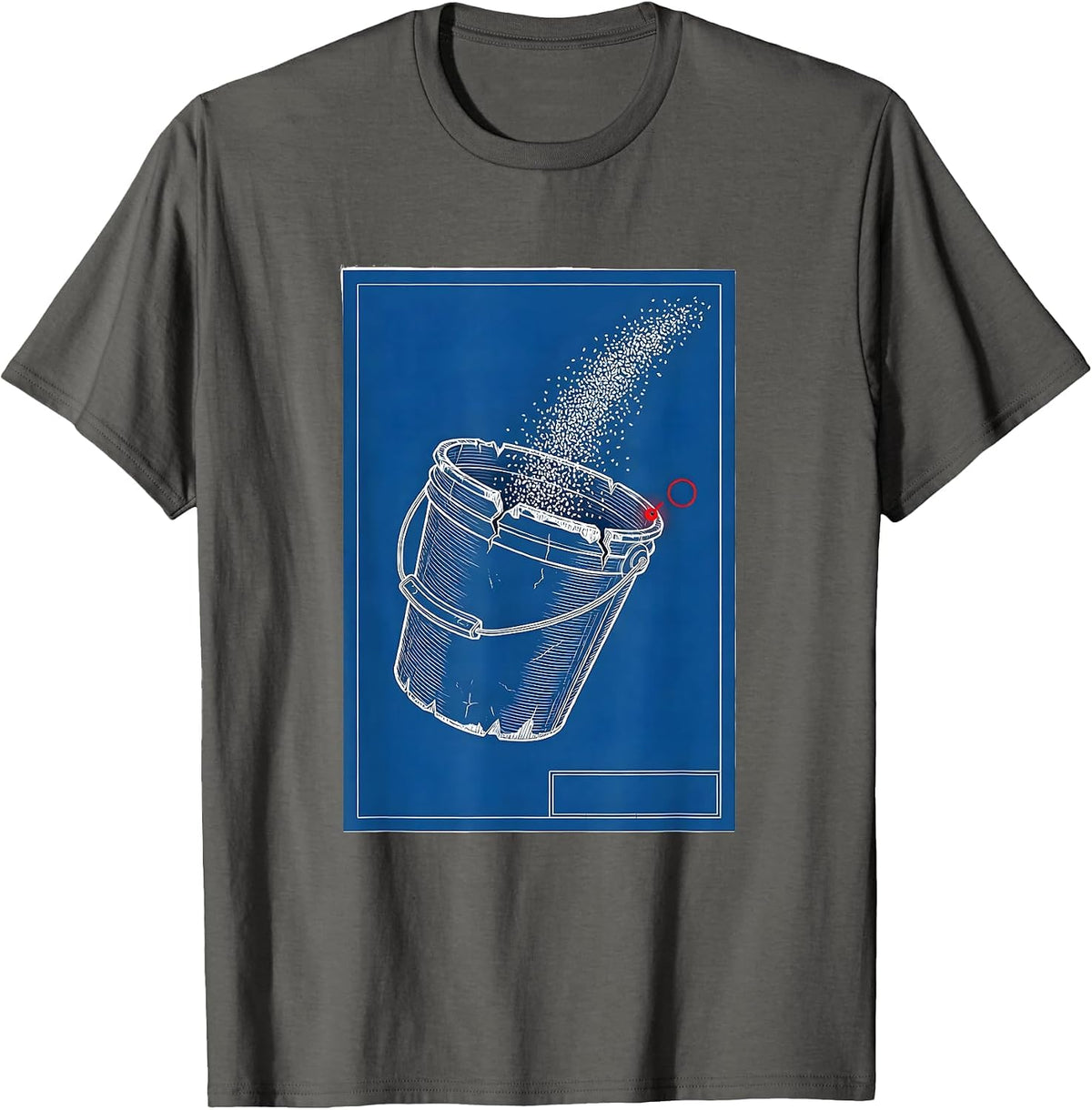 Men's Battered Feed Bucket Farm Life Sarcastic Humor T-Shirt - Asphalt Grey