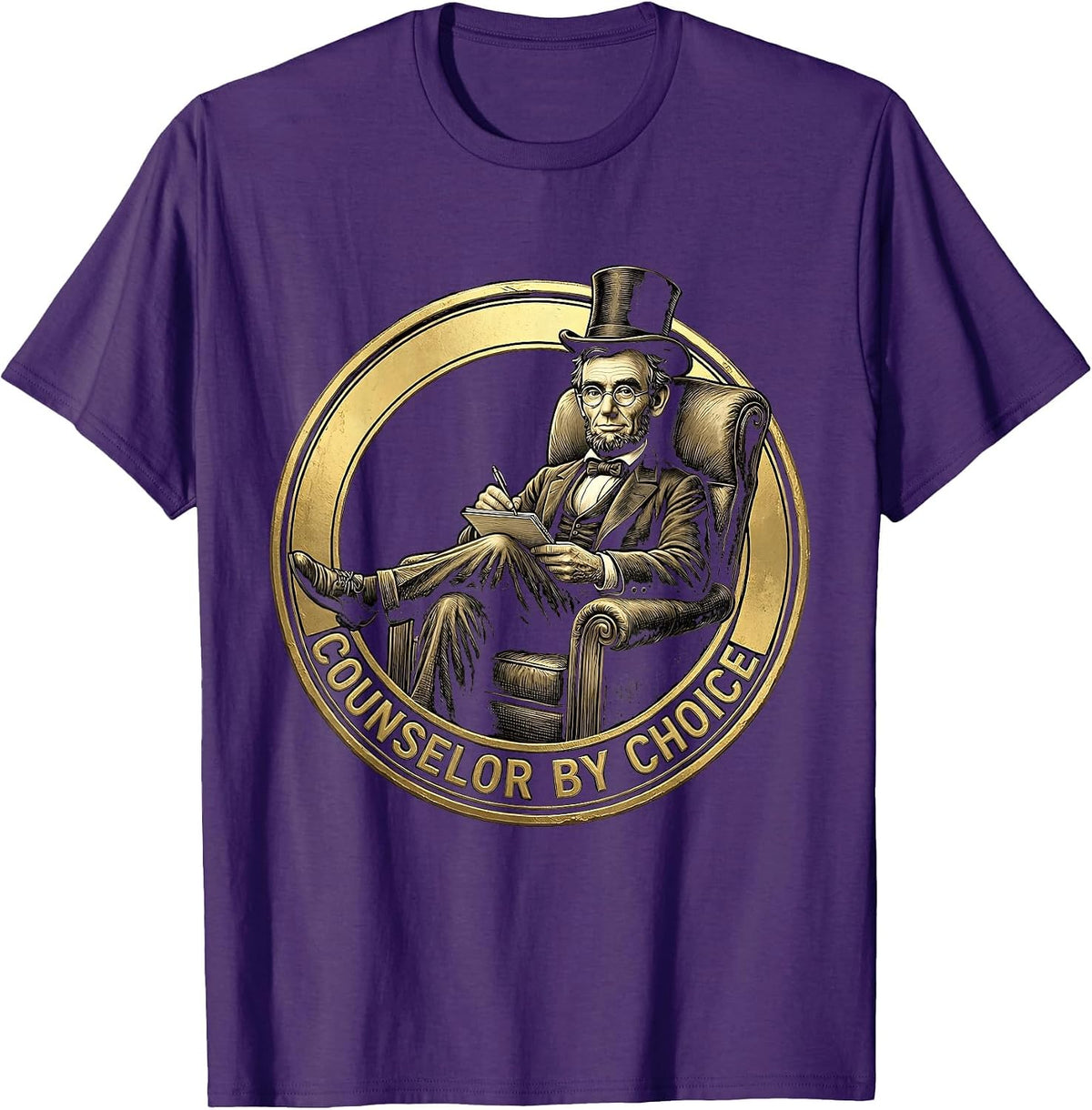 Counselor By Choice Proud Counseling Design T-Shirt - Purple