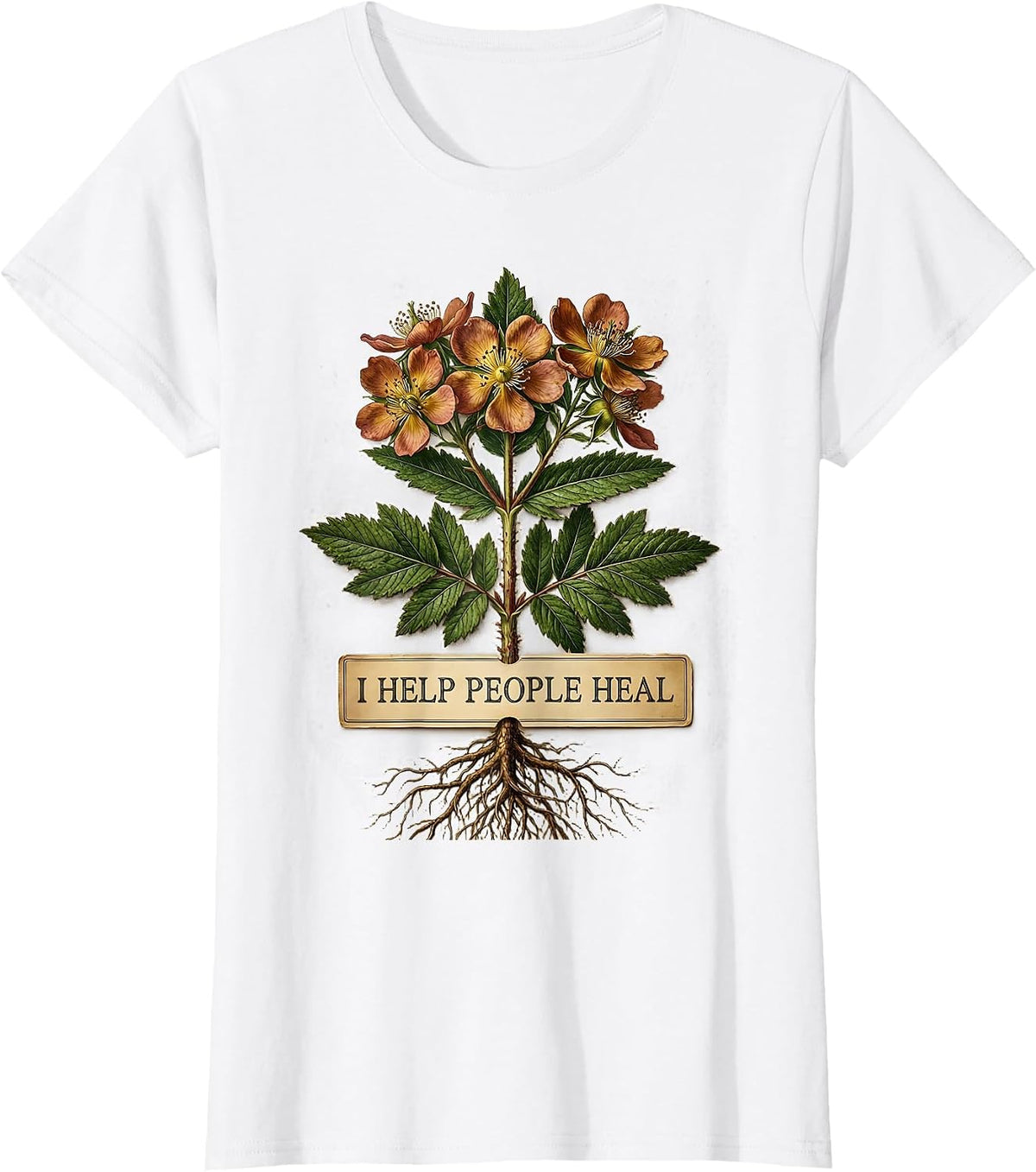 I Help People Heal Counselor Design T-Shirt - White
