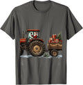 Farm Tractor Santa Christmas Farm Life Humor Gift T-Shirt - Asphalt Grey