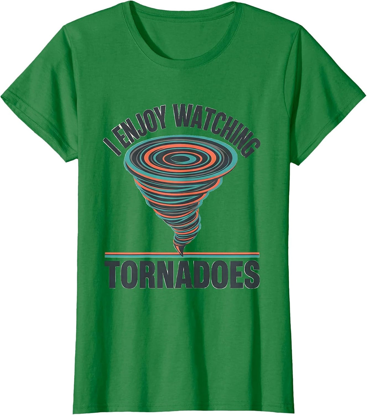 I Enjoy Watching Tornadoes Midcentury Modern Storm Chaser T-Shirt - Kelly Green