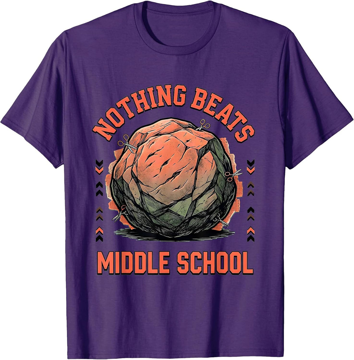 Nothing Beats Middle School Funny Back To School Kids T-Shirt - Purple