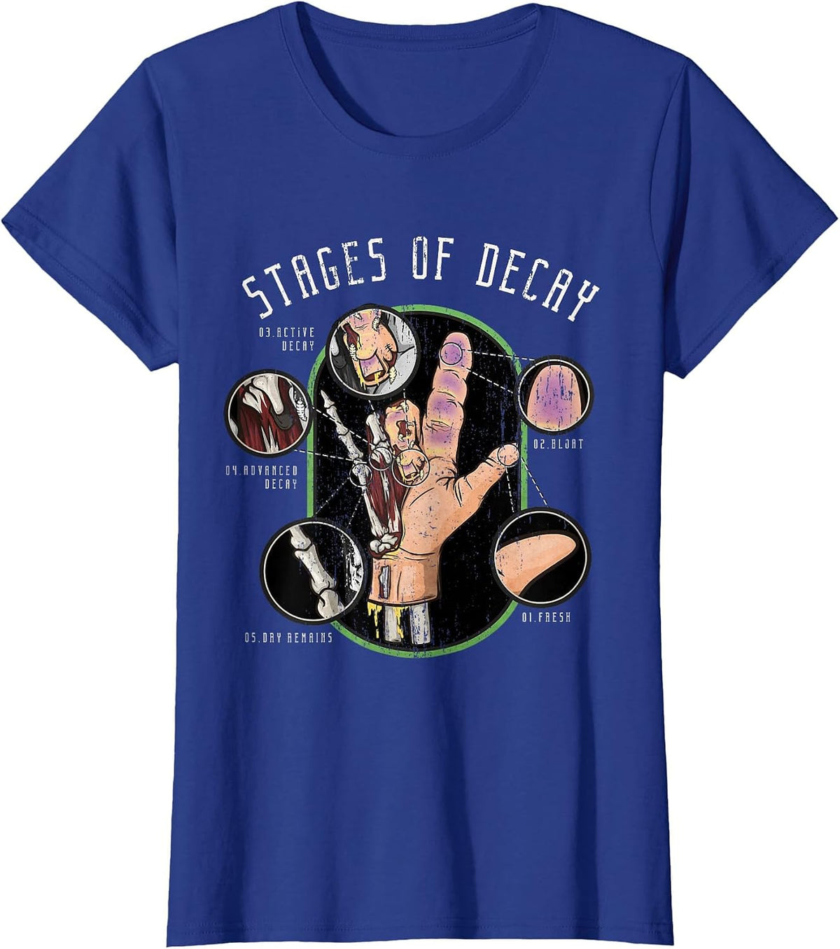 Funeral Director Decaying Hand - Forensics Pathology T-Shirt - Royal Blue