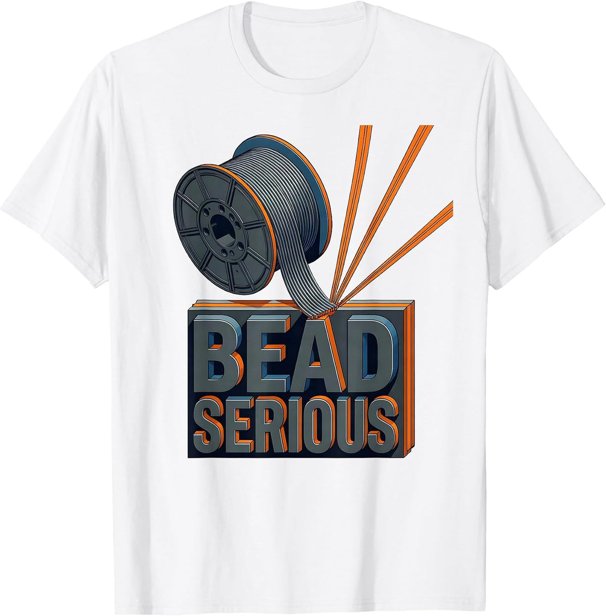 Men's Bead Serious Funny Welder Metal Worker Trade Humor T-Shirt - White