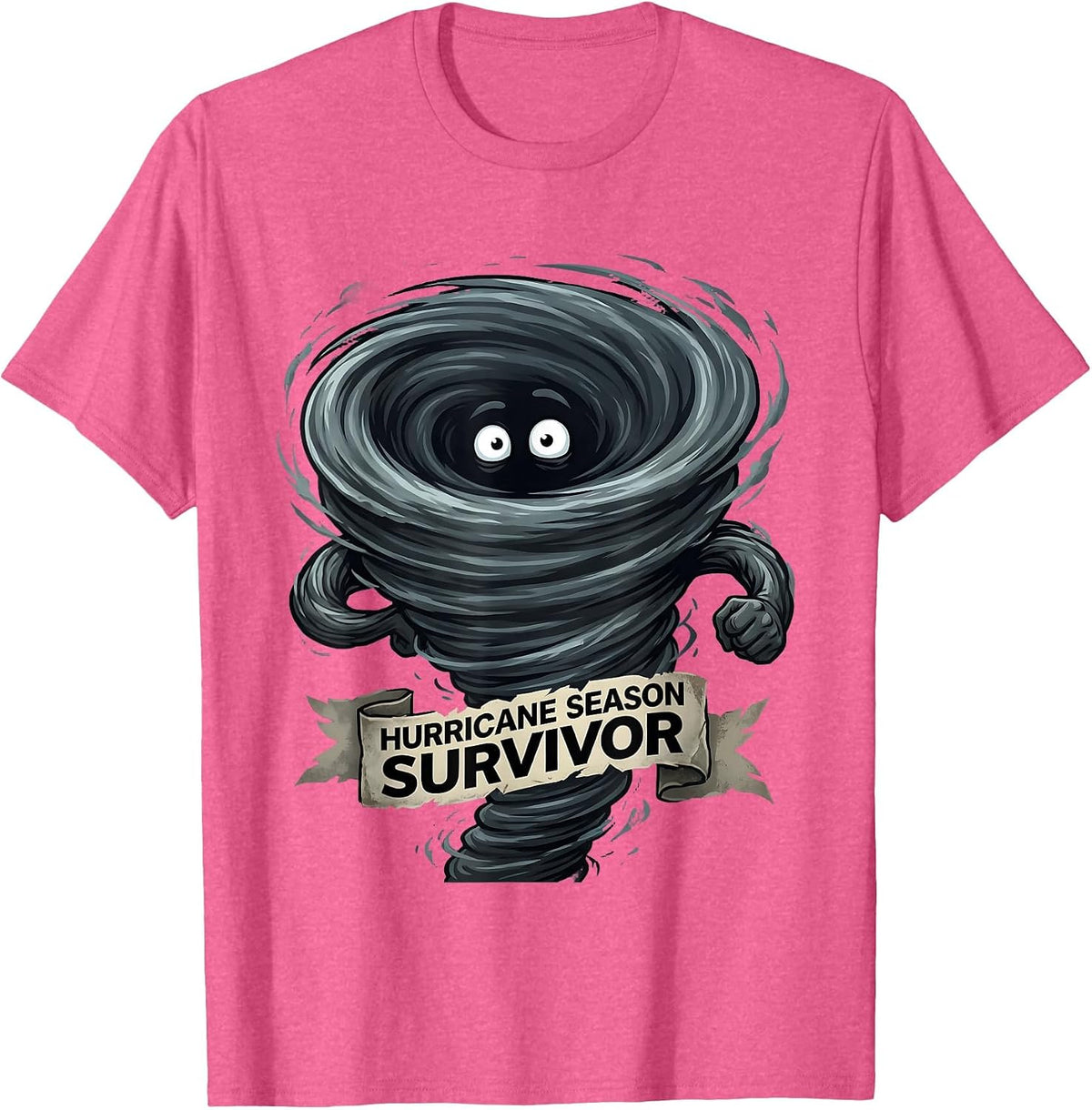 Florida Hurricane Season Survivor Graphic Design T-Shirt - Pink Heather