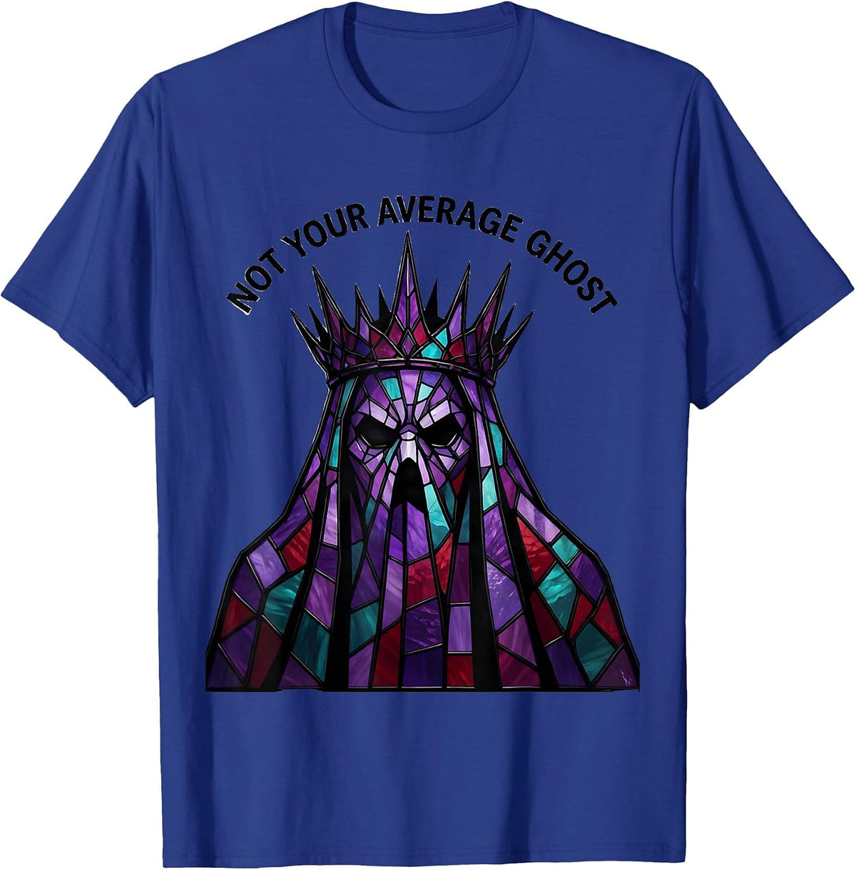 Men's Not Your Average Ghost Goth Dark Aesthetic Design T-Shirt - Royal Blue